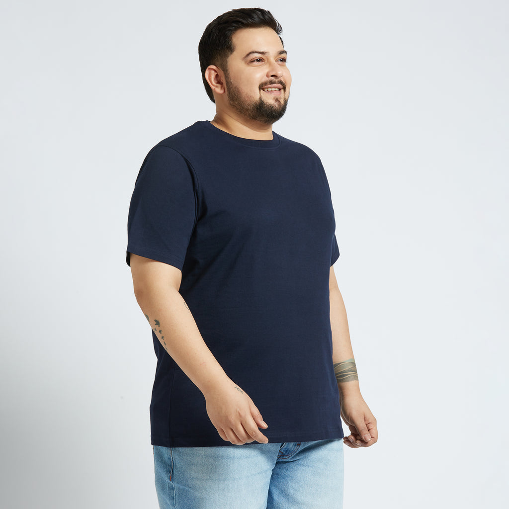 Plus Size Core T-shirt | 4XL - 10XL | 100% Cotton | Navy Blue