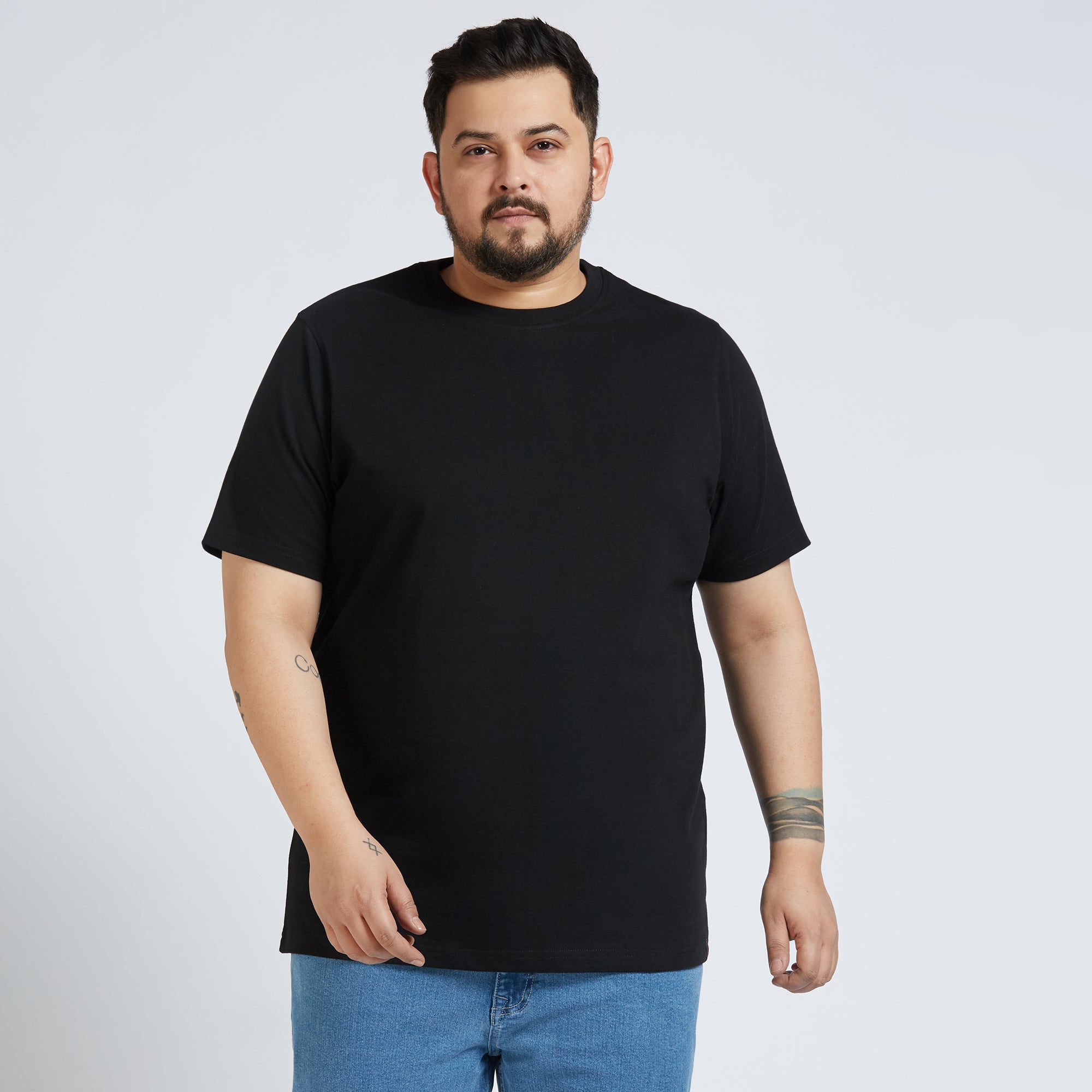 Plus Size Core T-shirt | 4XL - 10XL | 100% Cotton | Black