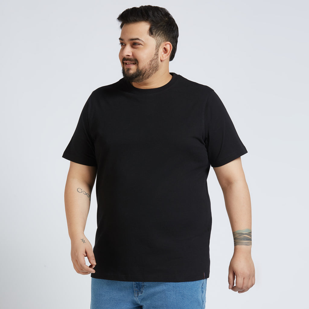 Plus Size Core T-shirt | 4XL - 10XL | 100% Cotton | Black