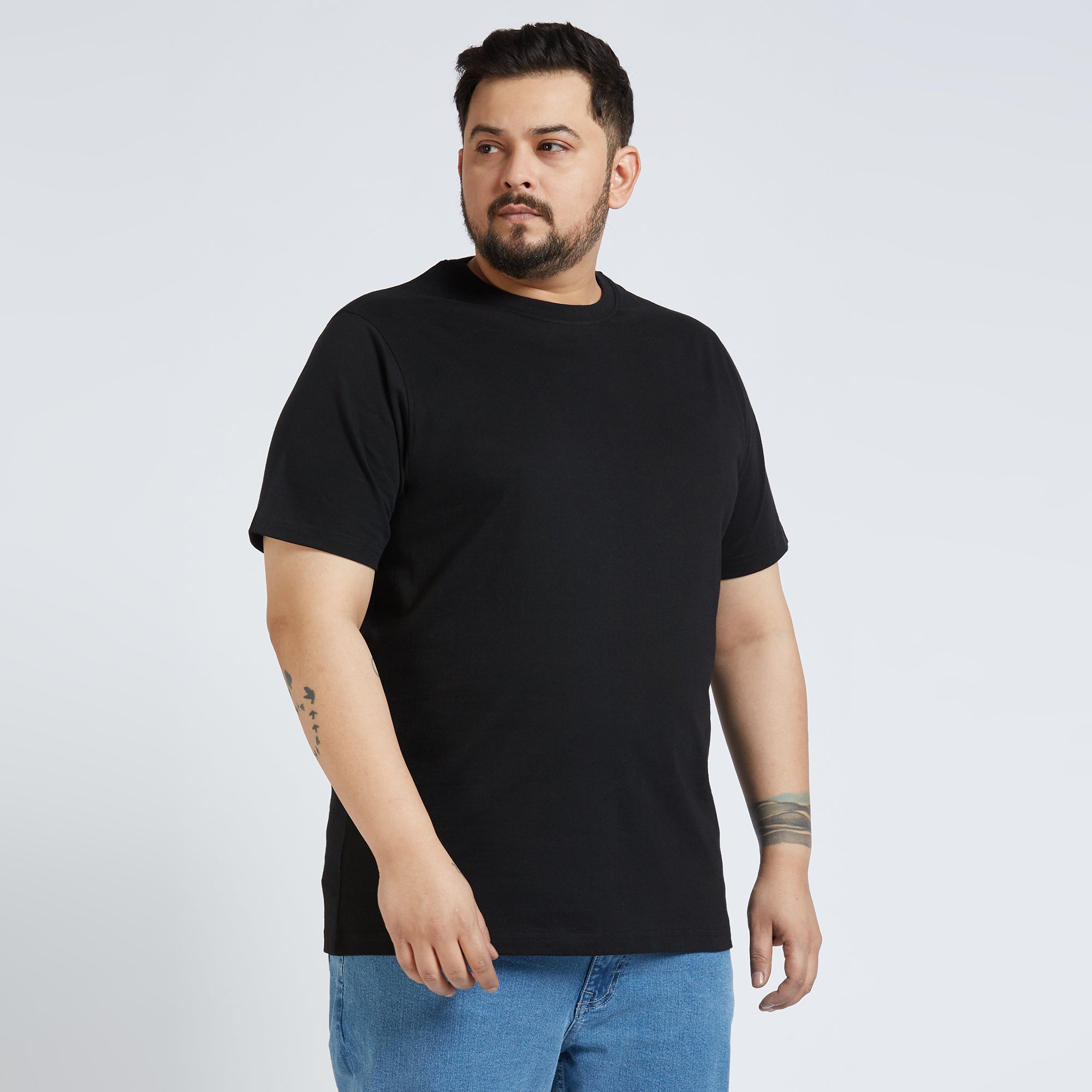 Plus Size Core T-shirt | 4XL - 10XL | 100% Cotton | Black