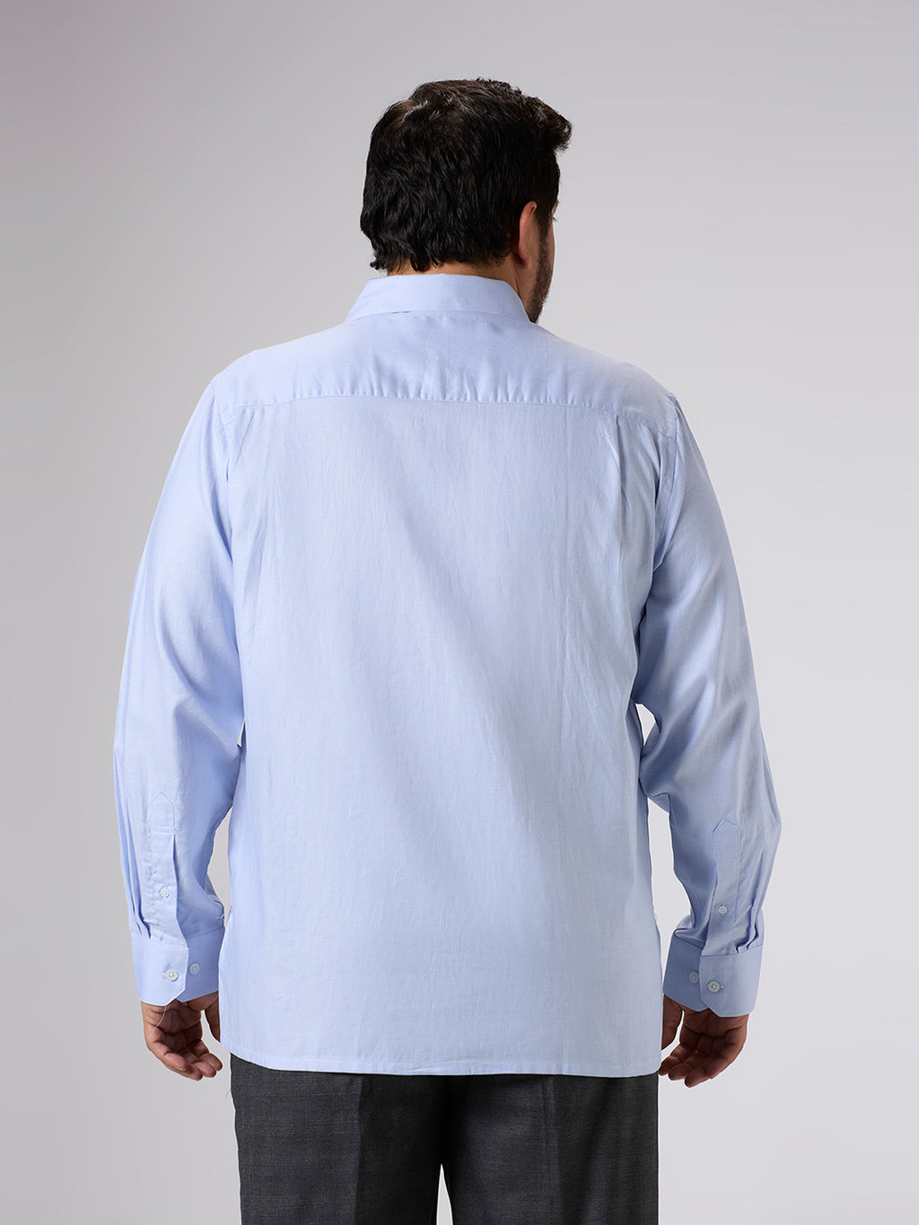 Plus Size Formal Shirt | 4XL - 10XL | 100% Cotton | Sky Blue