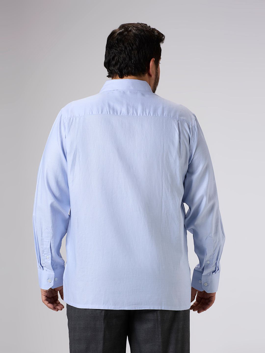 Plus Size Formal Shirt | 4XL - 10XL | 100% Cotton | Sky Blue