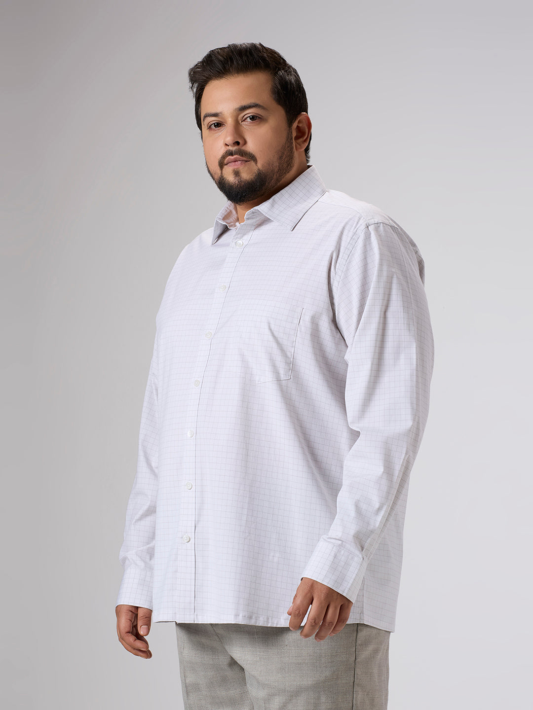 Plus Size Formal Shirt | 4XL - 10XL | Off White