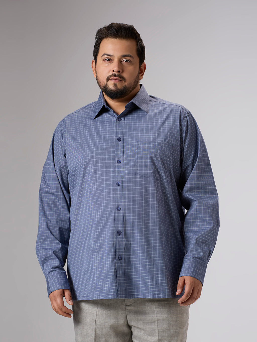 Plus Size Formal Shirt | 4XL - 10XL | Navy