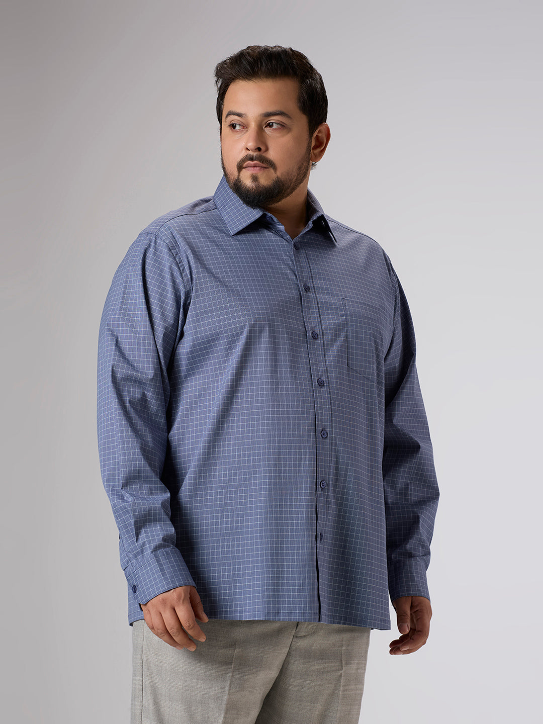 Plus Size Formal Shirt | 4XL - 10XL | Navy