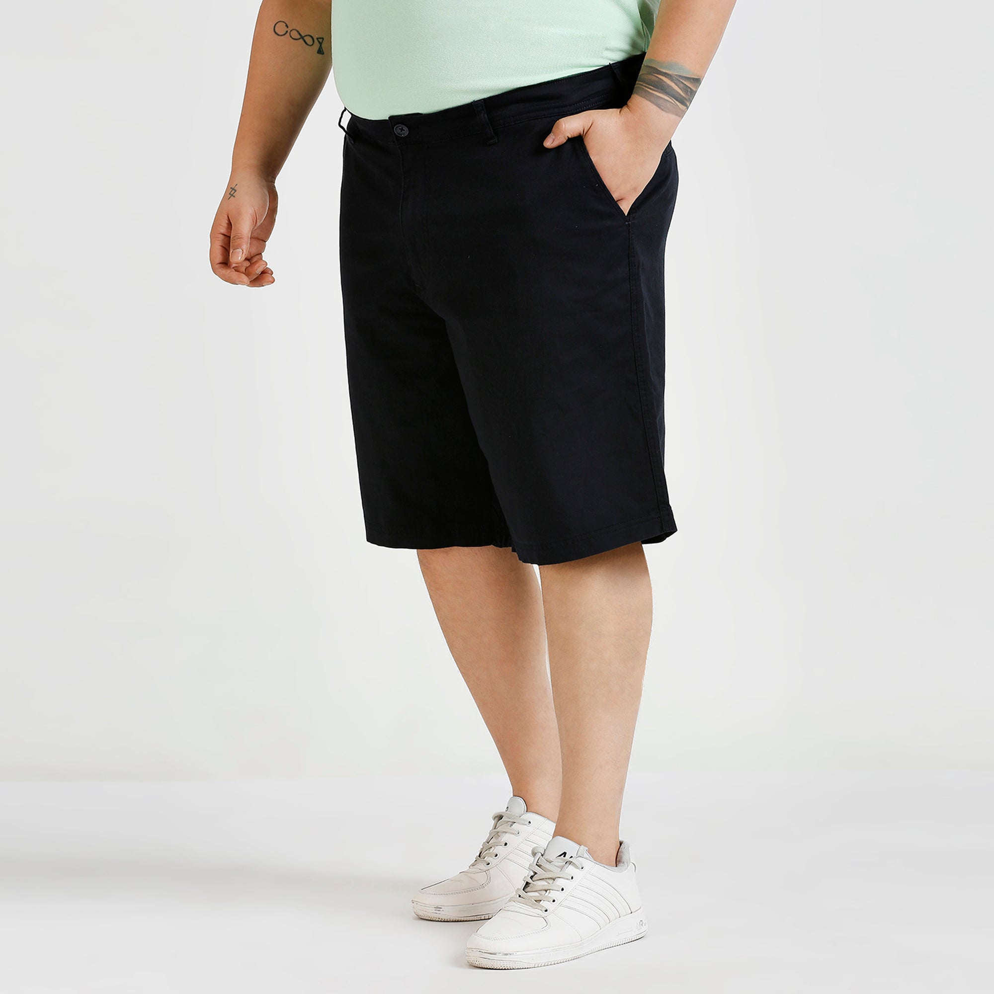 Plus Size Woven Short | Navy