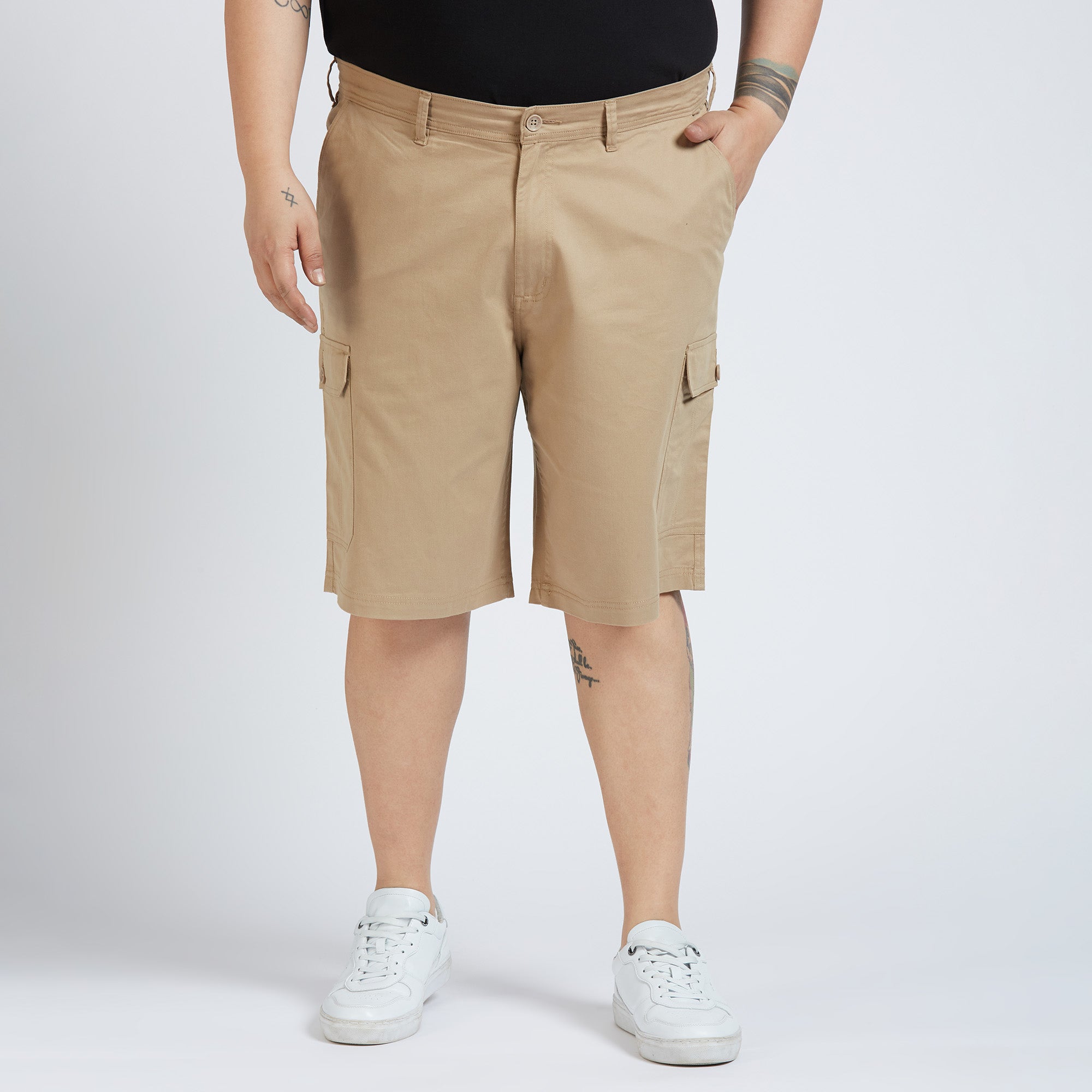 Plus Size Woven Short | Khaki