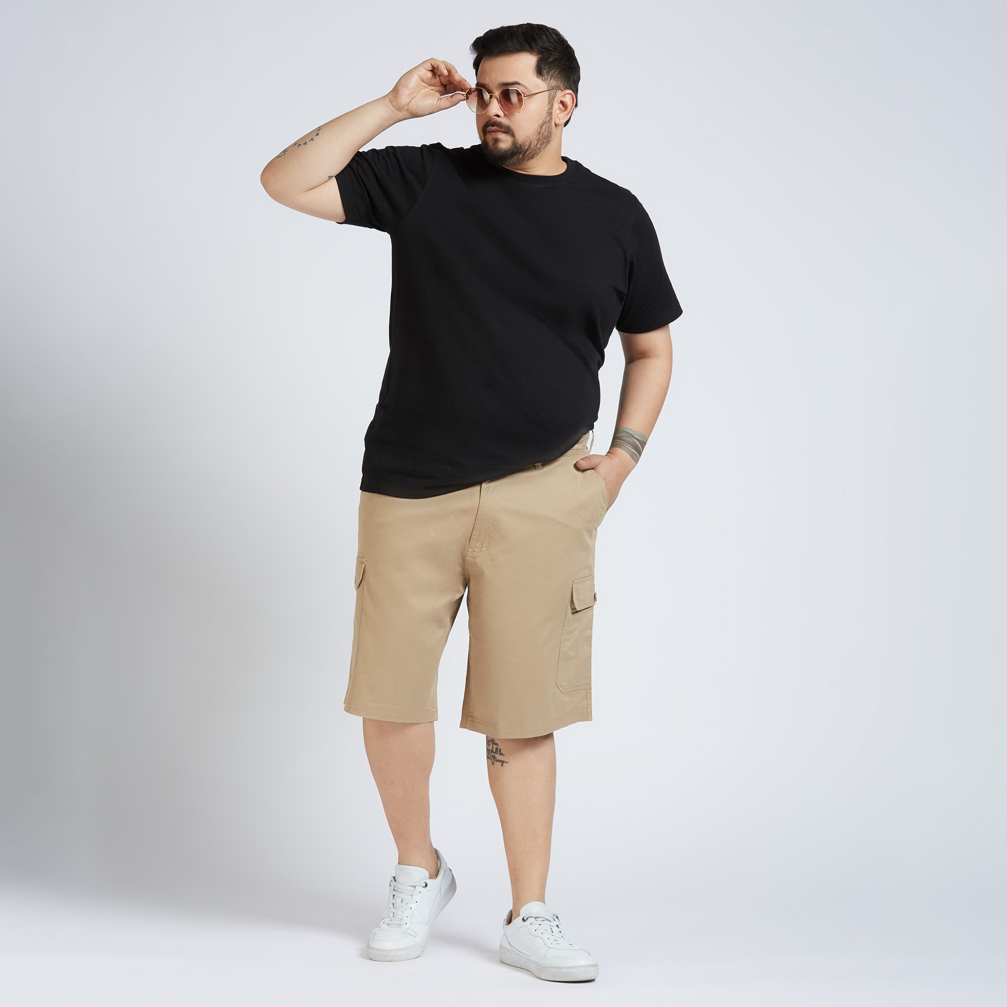 Plus Size Woven Short | Khaki
