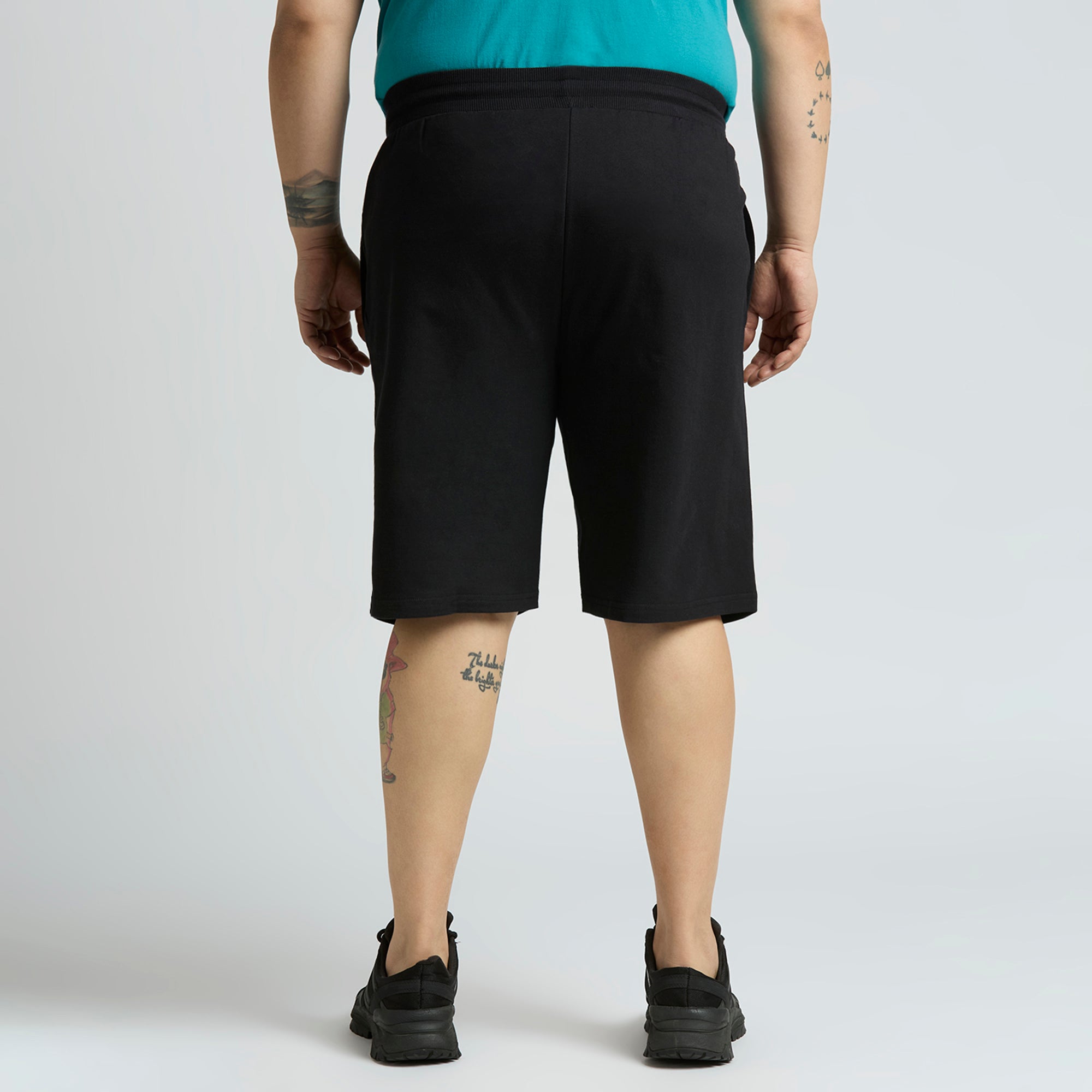 Plus Size Knitted Short | 100% Cotton | Black