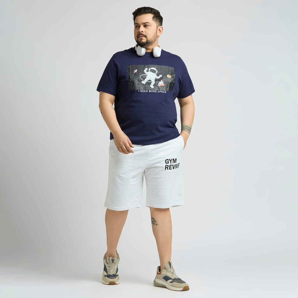 Plus Size Knitted Short | Oat Melange