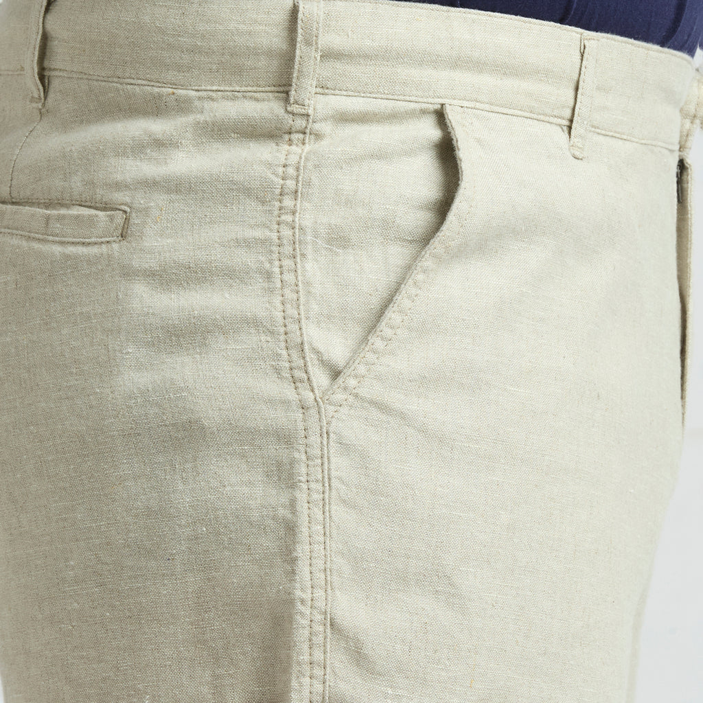 Plus Size Woven Short | 100% Linen | Natural