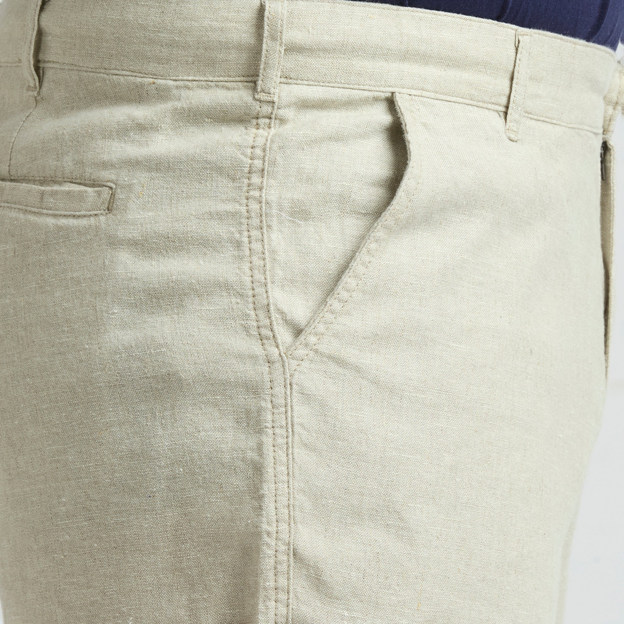 Plus Size Woven Short | 100% Linen | Natural