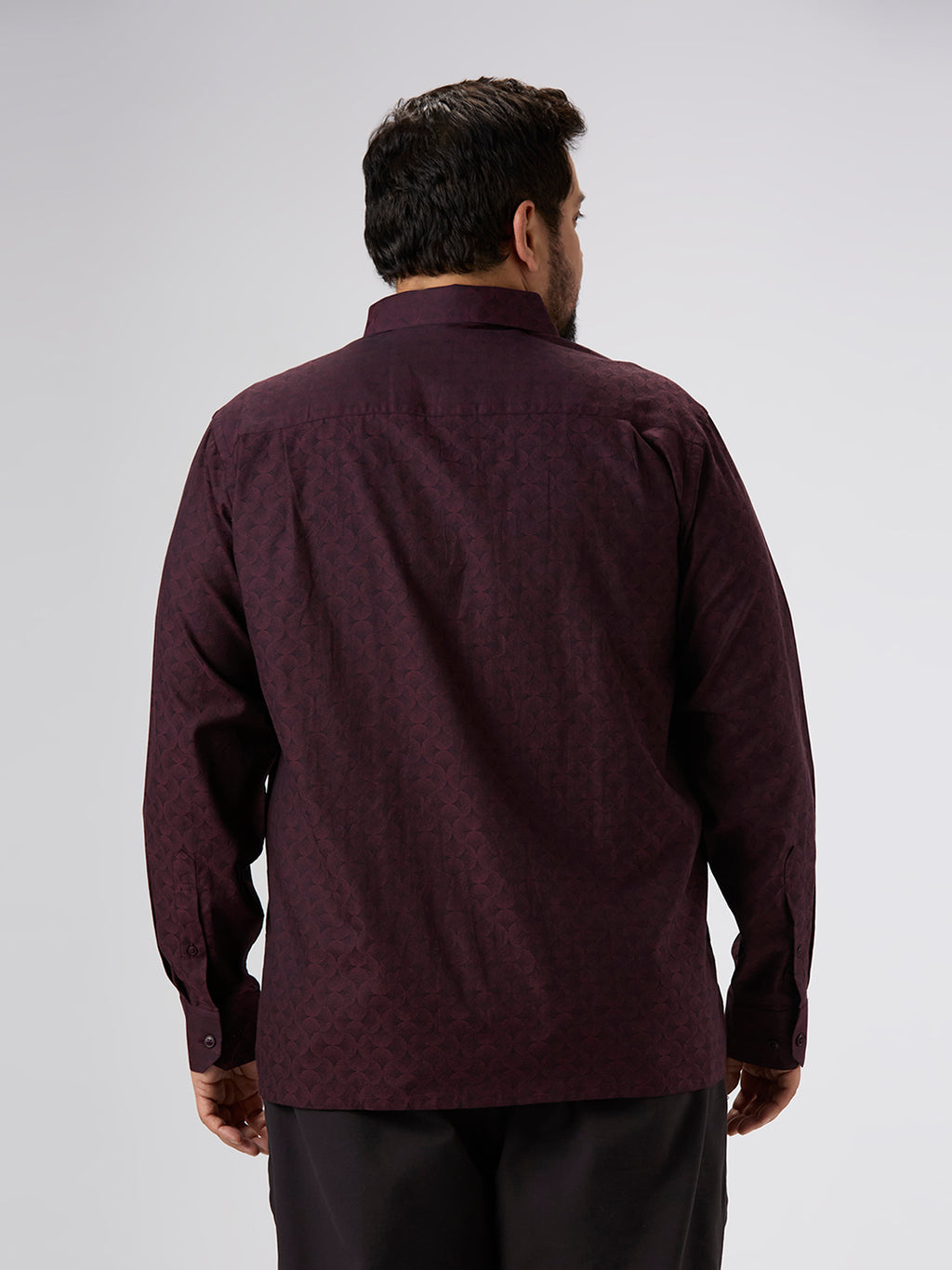 Plus Size Evening Shirt | 4XL - 10XL | 100% Cotton | Wine