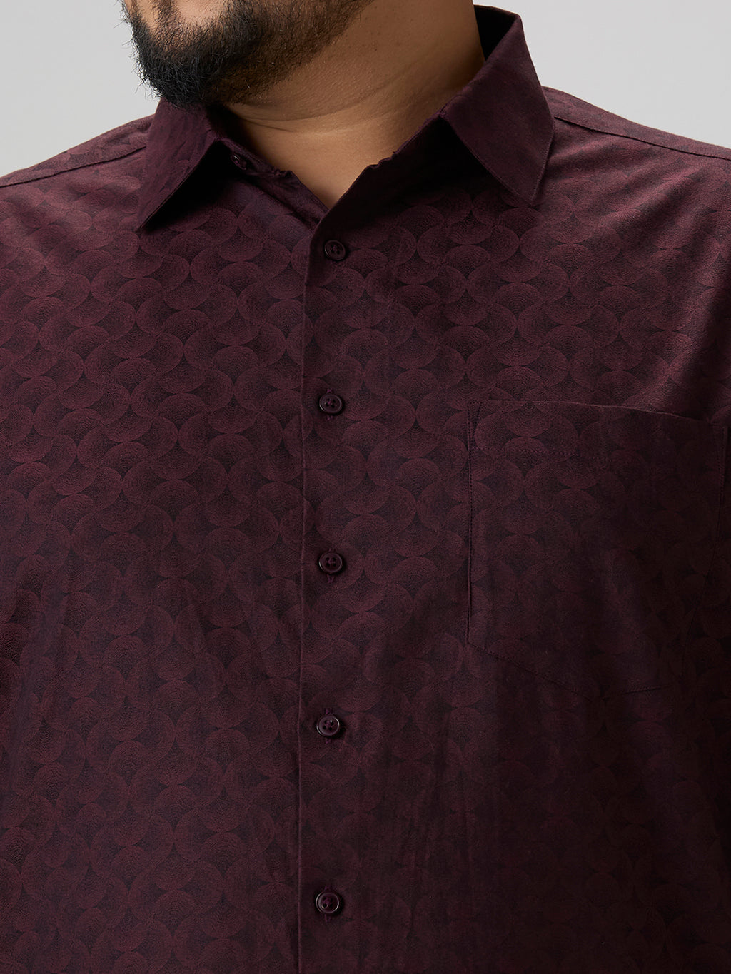 Plus Size Evening Shirt | 4XL - 10XL | 100% Cotton | Wine
