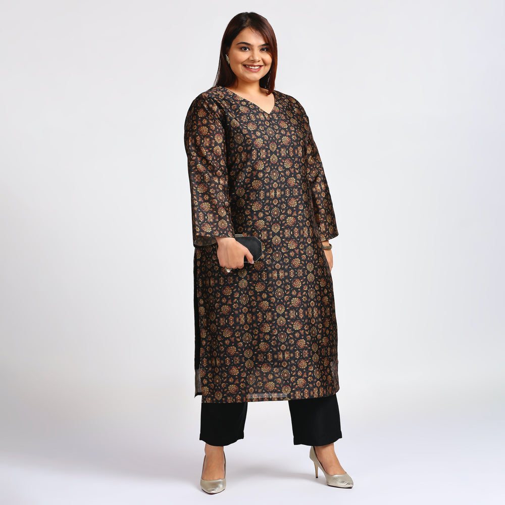 Plus Size Kurta | XL - 7XL | Black