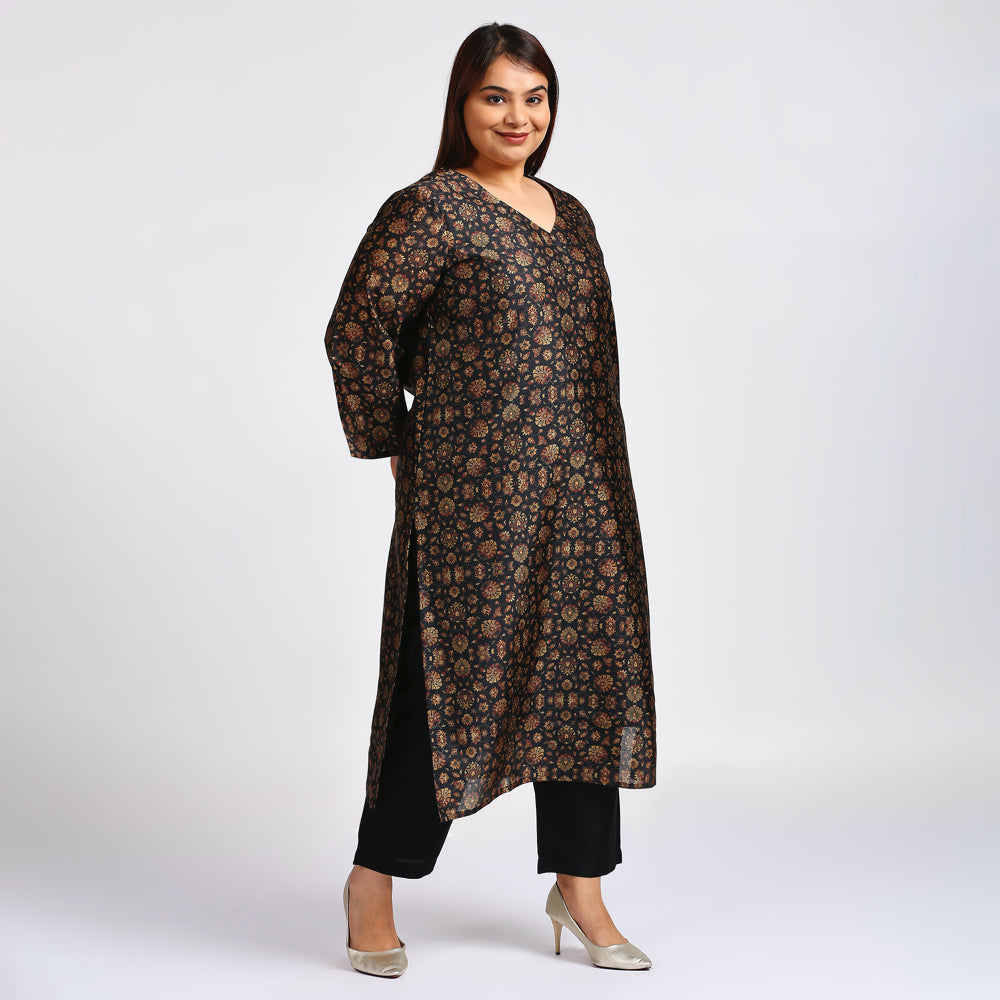 Plus Size Kurta | XL - 7XL | Black