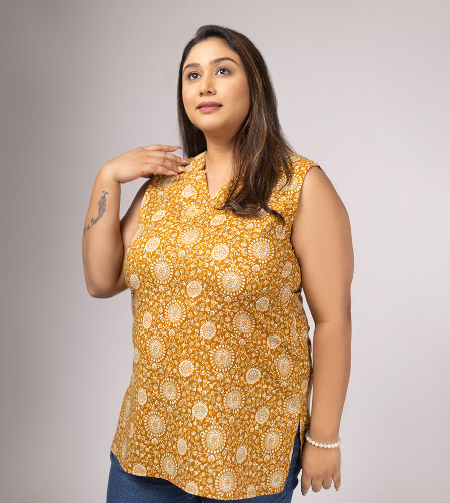 Plus Size Tunic | XL - 7XL | Ochre Yellow