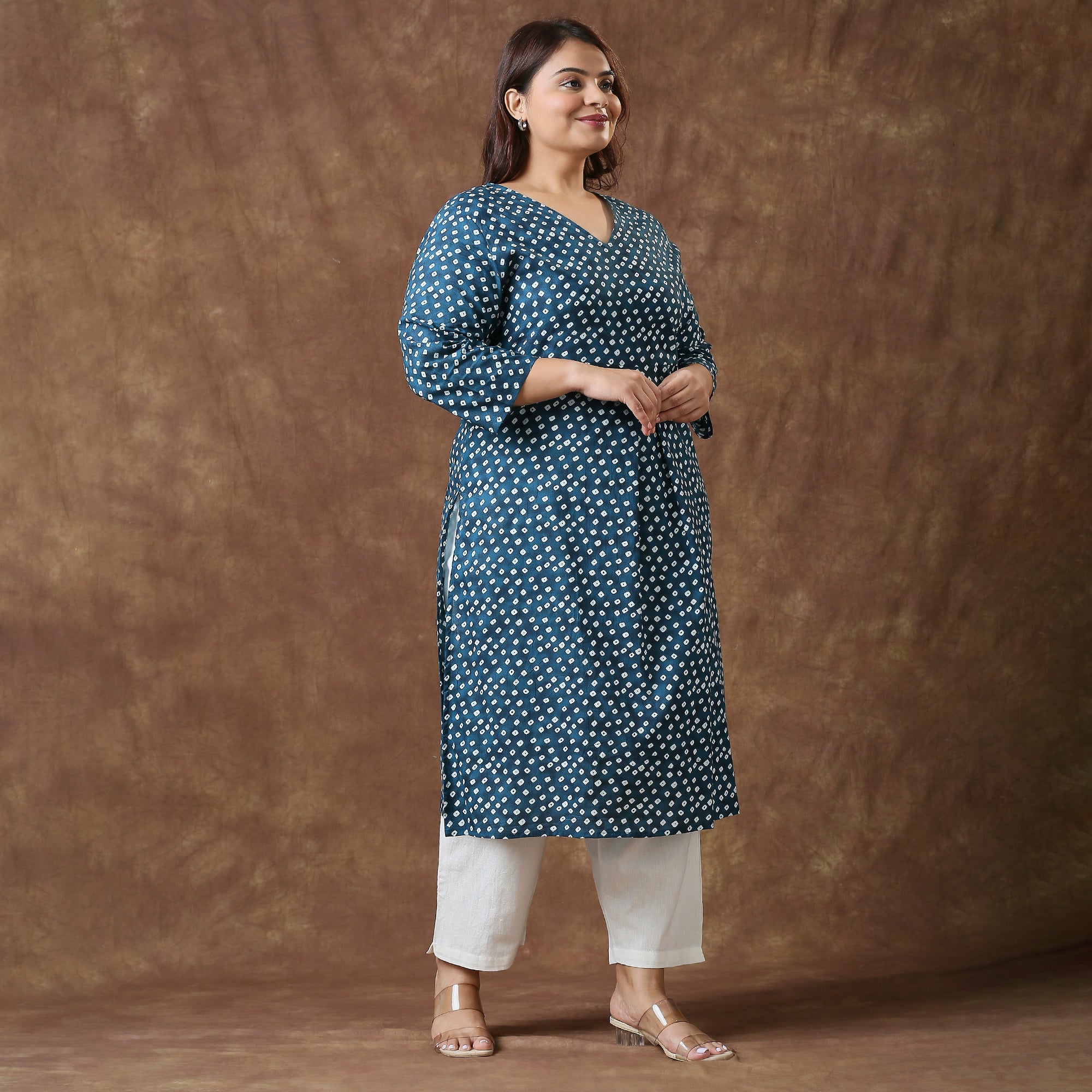 Plus Size Kurta | 2XL - 8XL | 100% Cotton | Teal