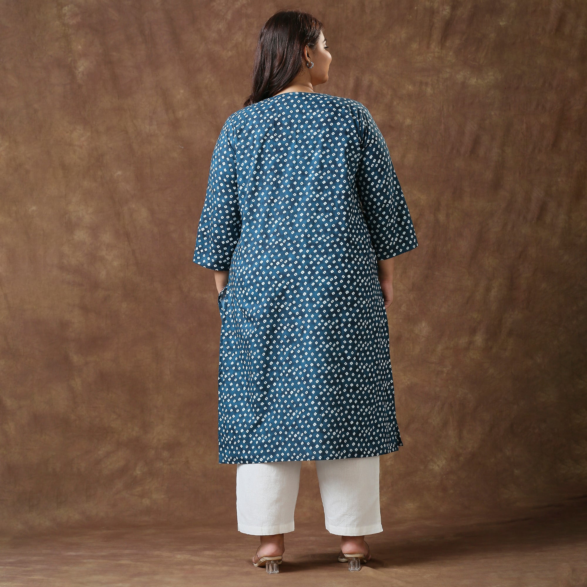 Plus Size Kurta | 2XL - 8XL | 100% Cotton | Teal