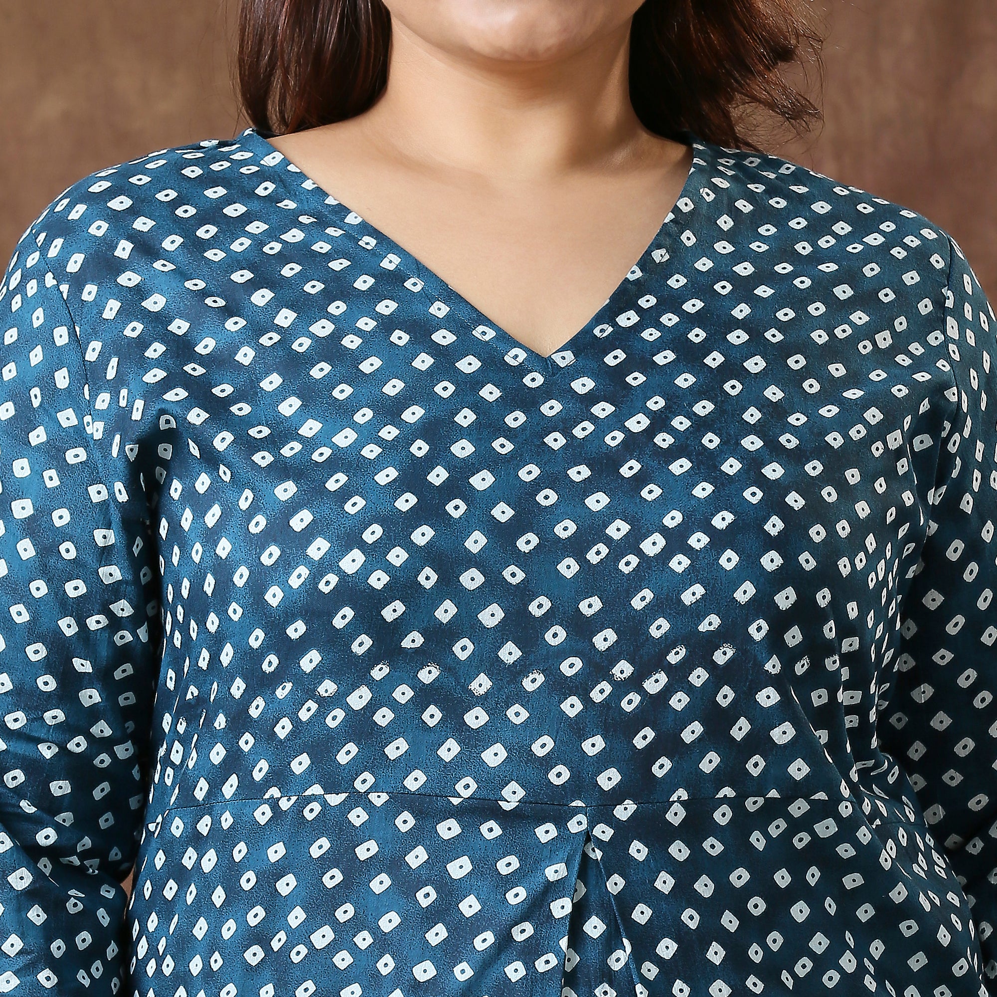 Plus Size Kurta | 2XL - 8XL | 100% Cotton | Teal