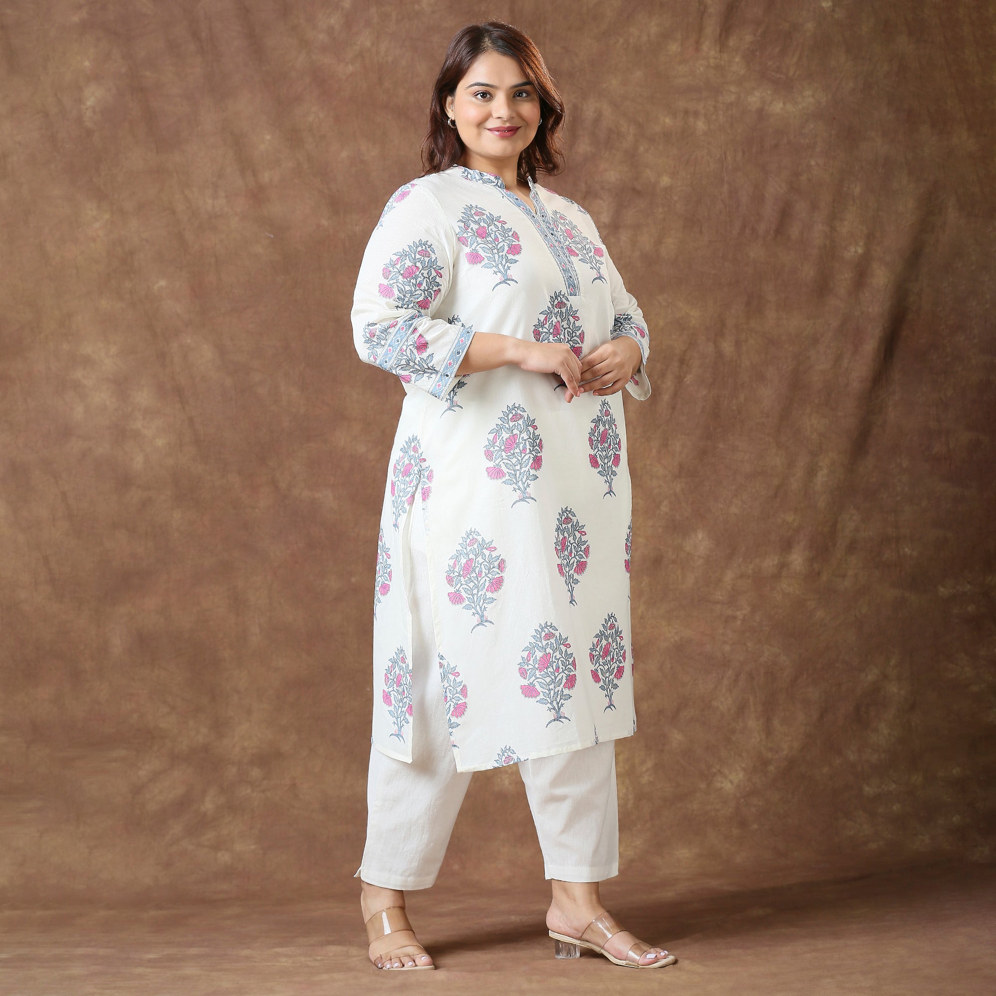 Plus Size Kurta | 2XL - 8XL | 100% Cotton | Pink