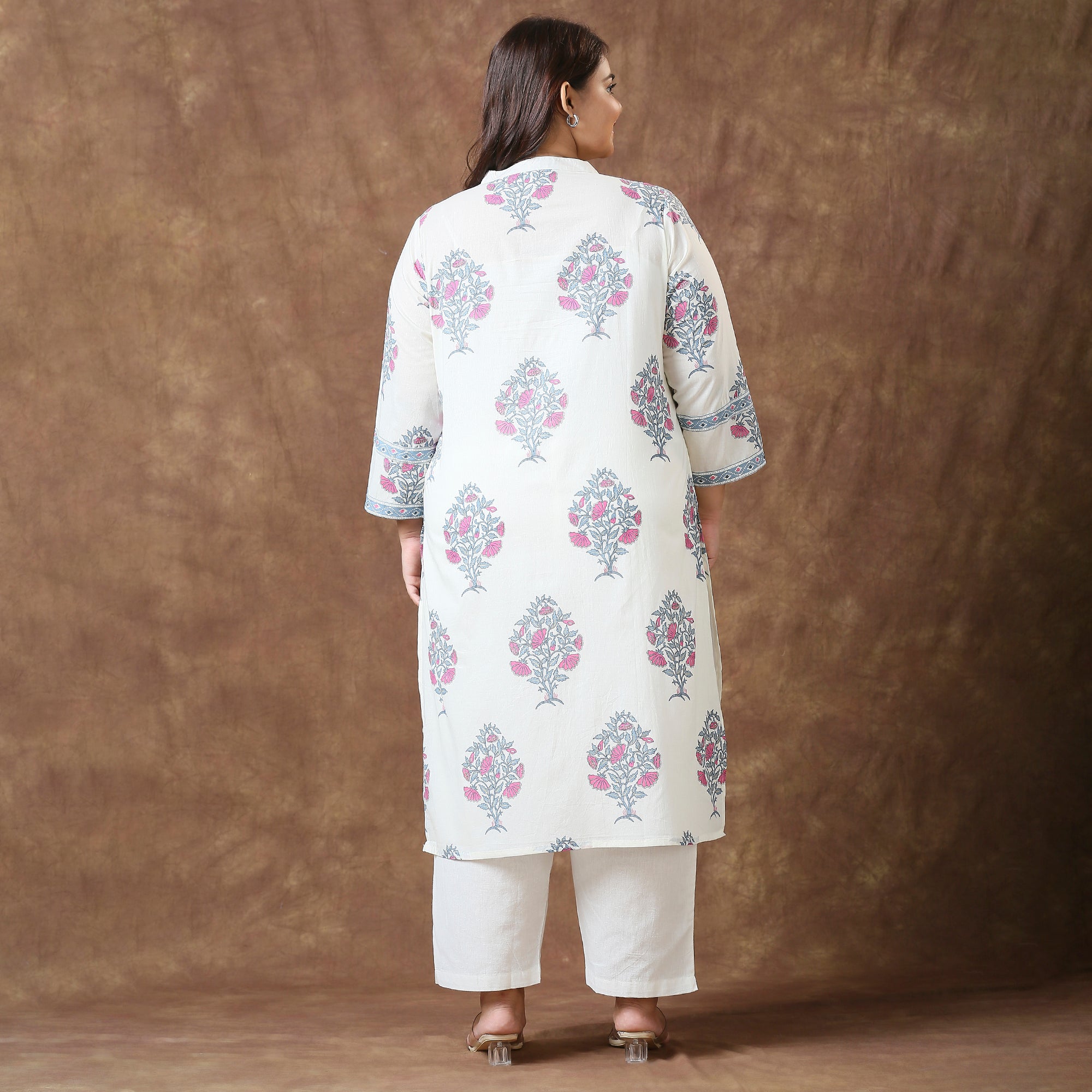 Plus Size Kurta | 2XL - 8XL | 100% Cotton | Pink