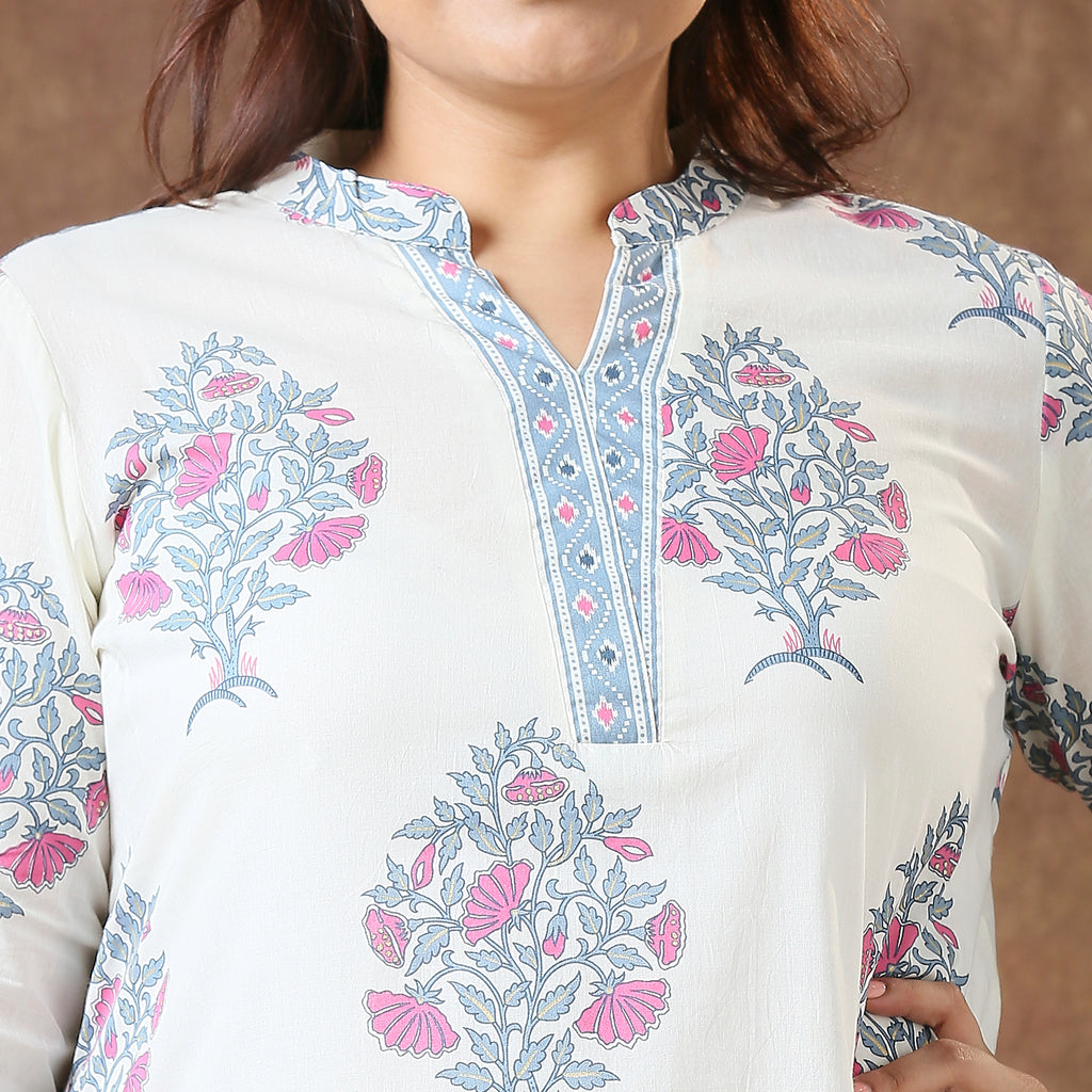 Plus Size Kurta | 2XL - 8XL | 100% Cotton | Pink