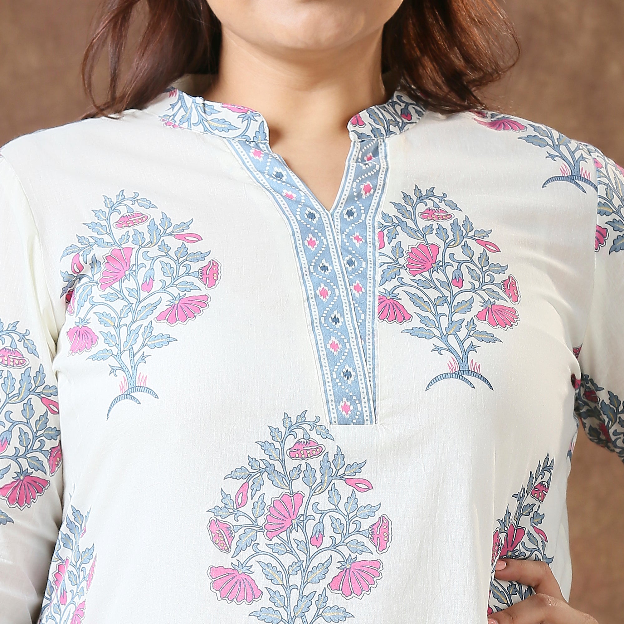 Plus Size Kurta | 2XL - 8XL | 100% Cotton | Pink