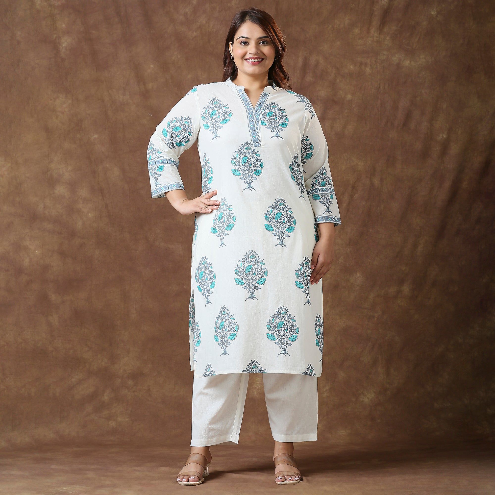 Plus Size Kurta | 2XL - 8XL | 100% Cotton | Green