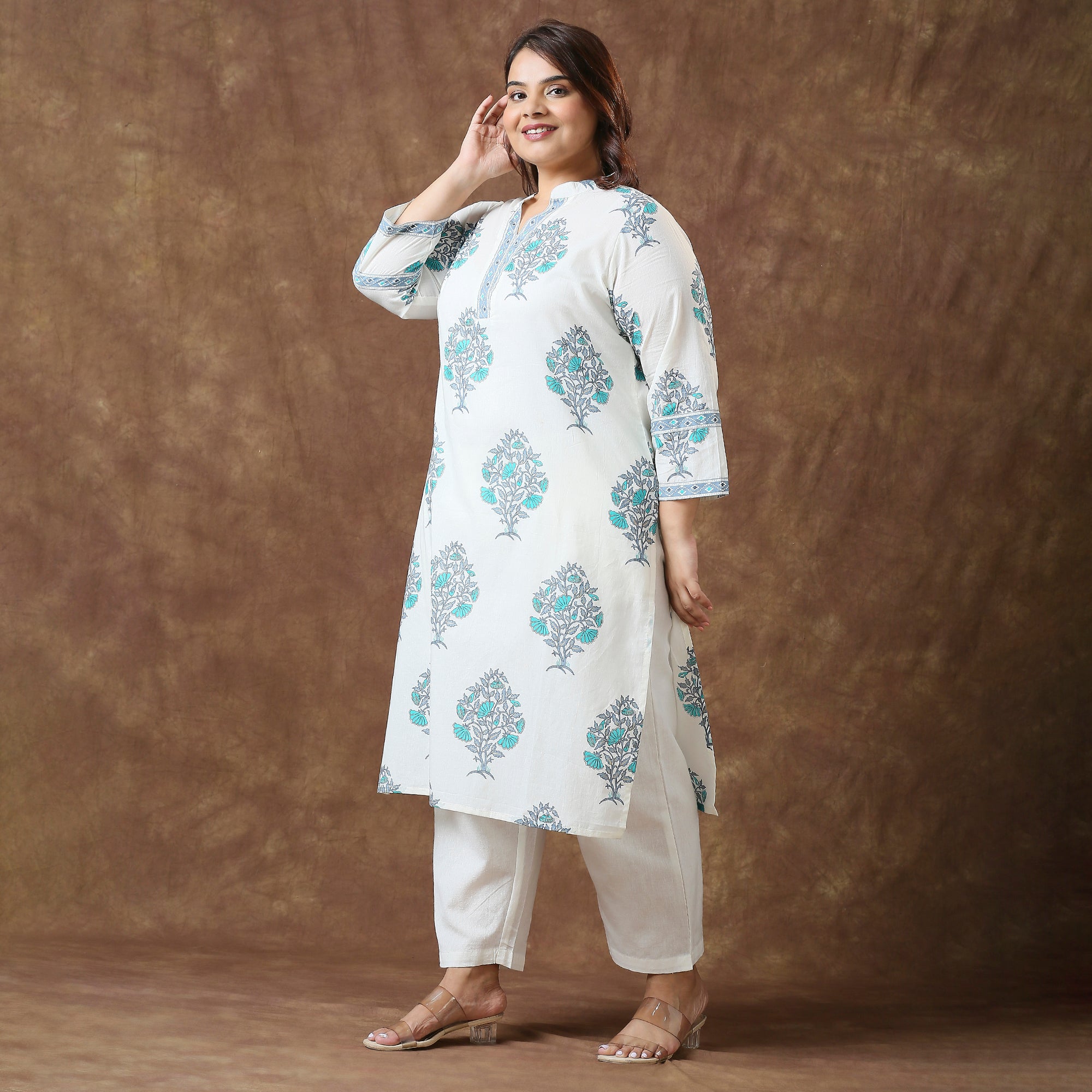 Plus Size Kurta | 2XL - 8XL | 100% Cotton | Green