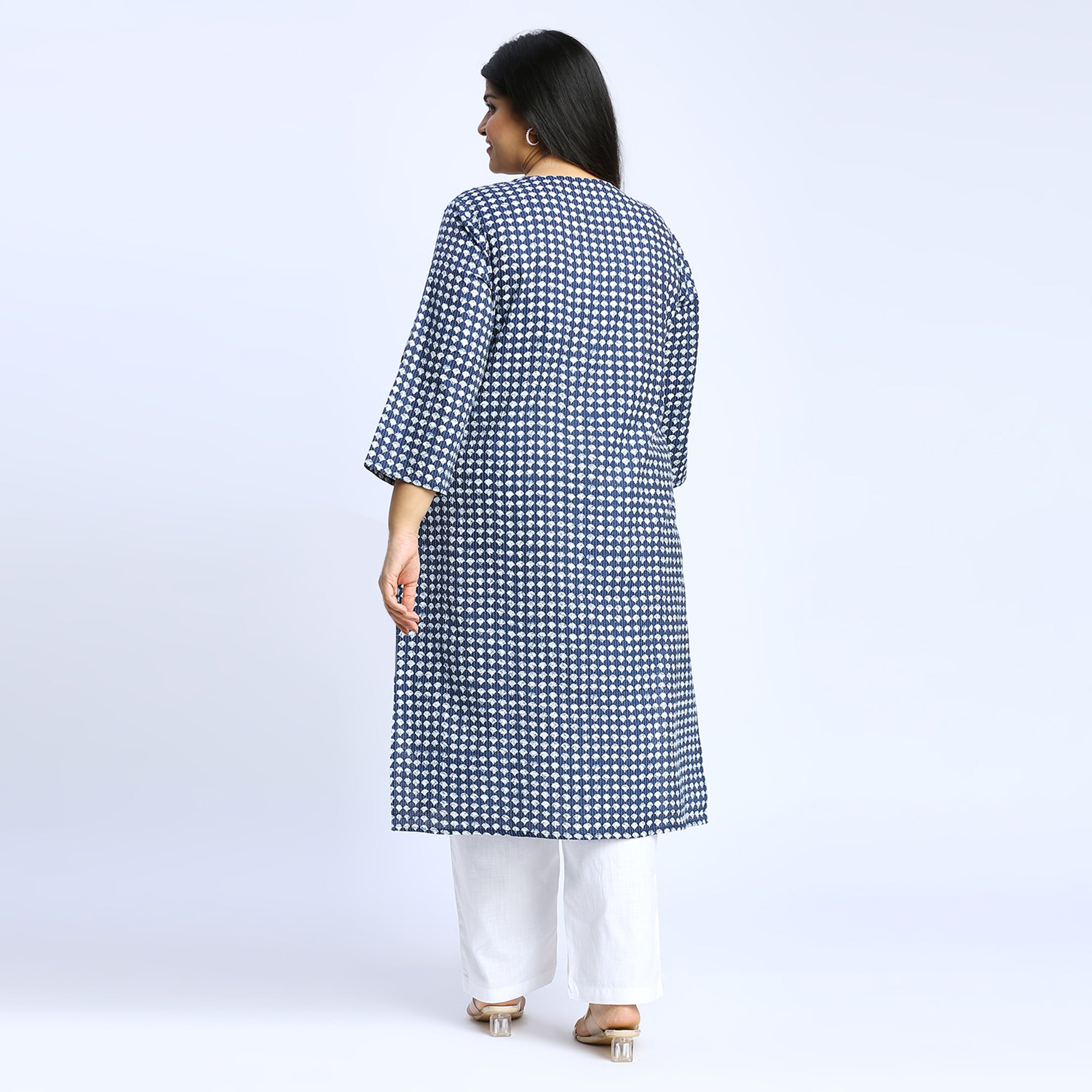 Plus Size Kurta | 2XL - 8XL | 100% Cotton | Indigo