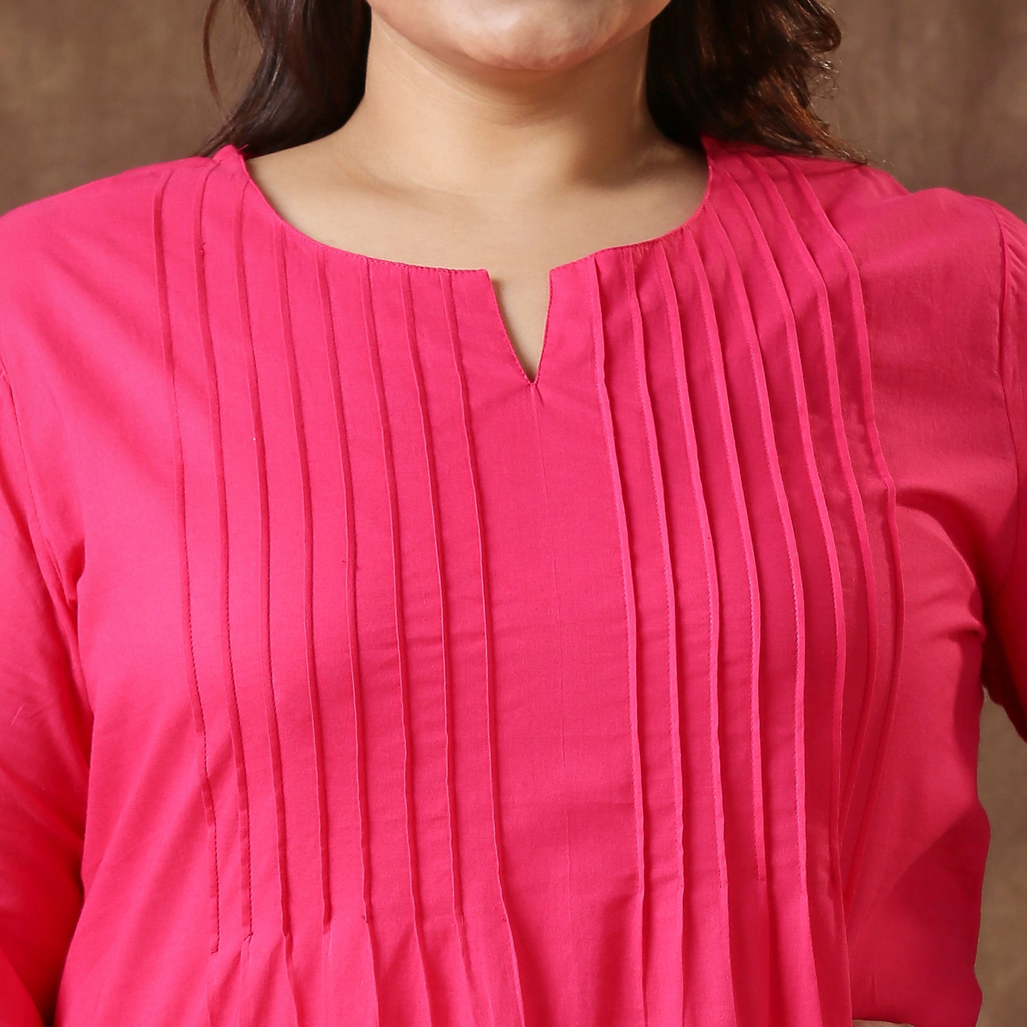 Plus Size Kurta | 2XL - 8XL | 100% Cotton | Magenta