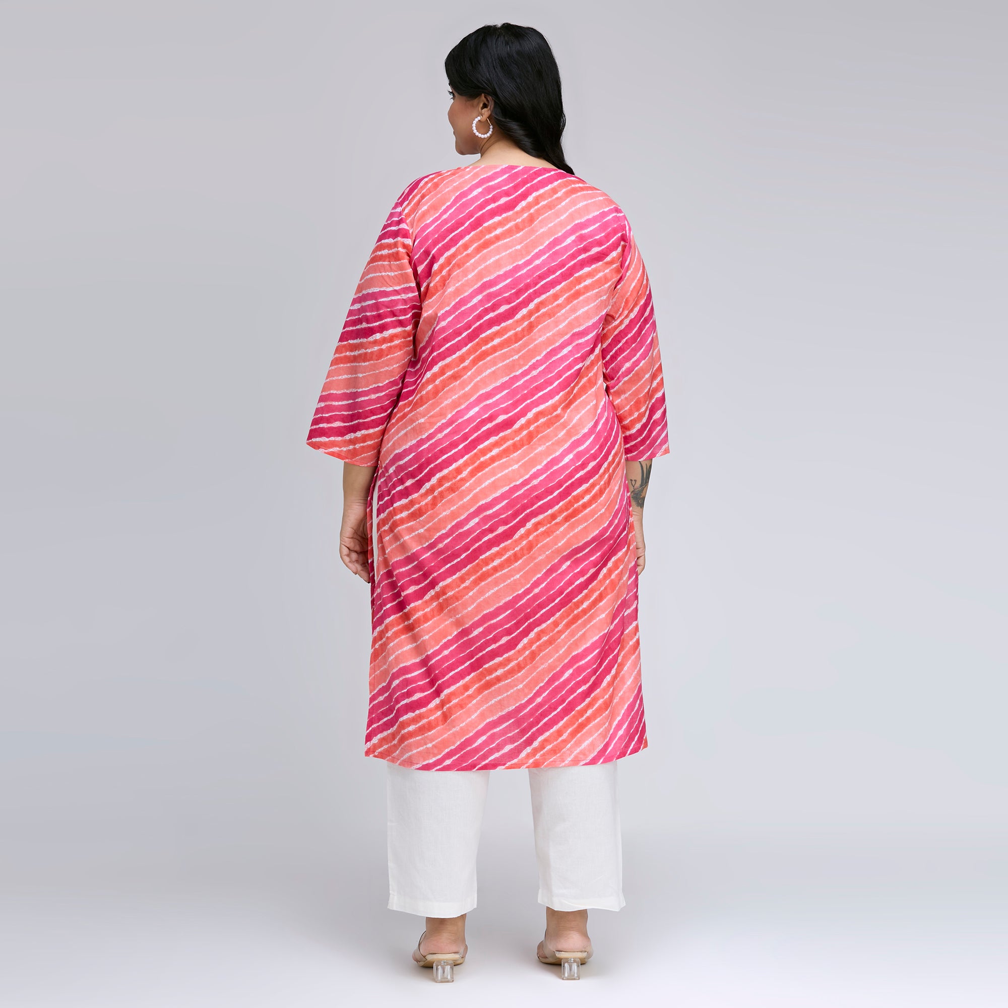 Plus Size Kurta | 2XL-8XL | 100% Cotton | Pink