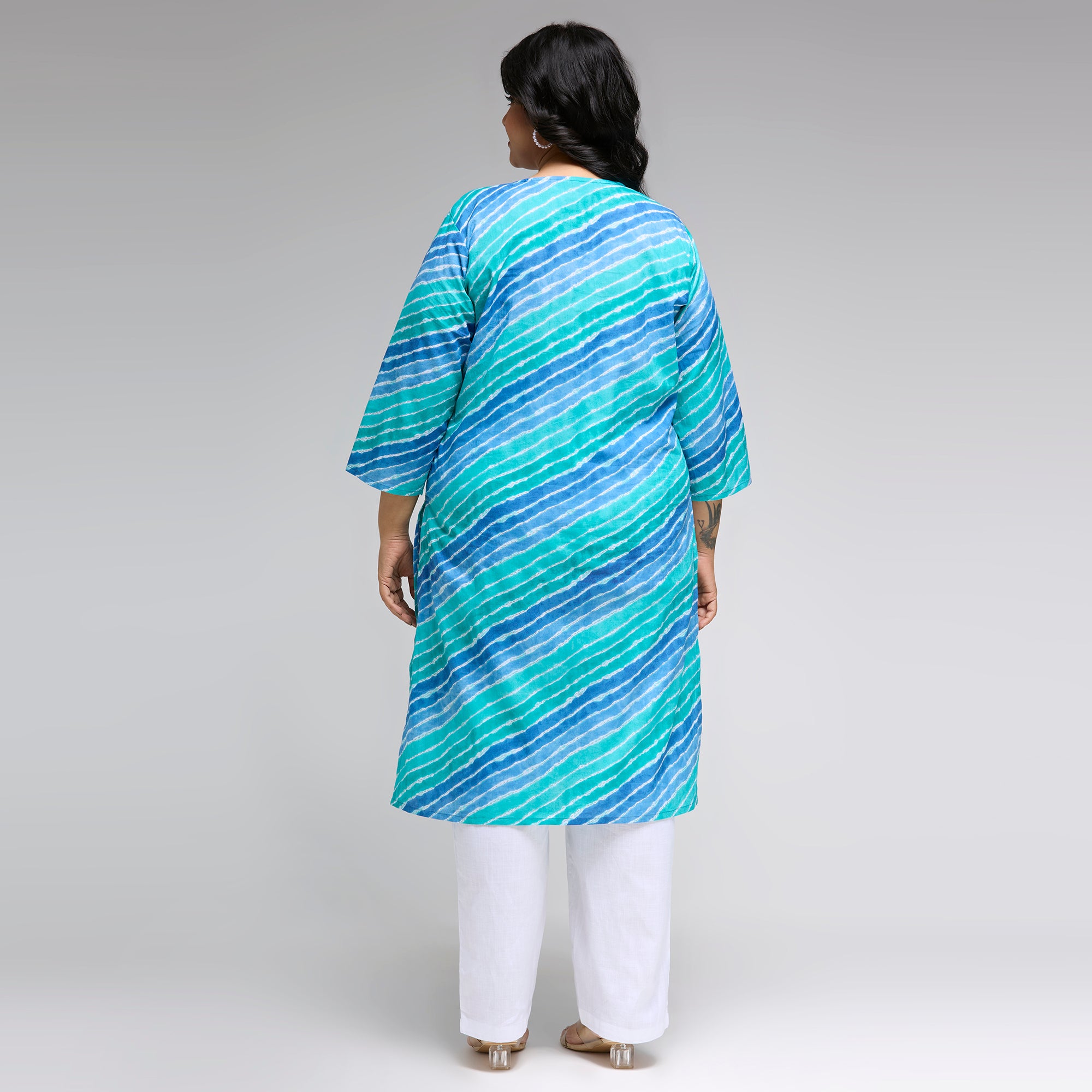 Plus Size Kurta | 2XL-8XL | 100% Cotton | Blue