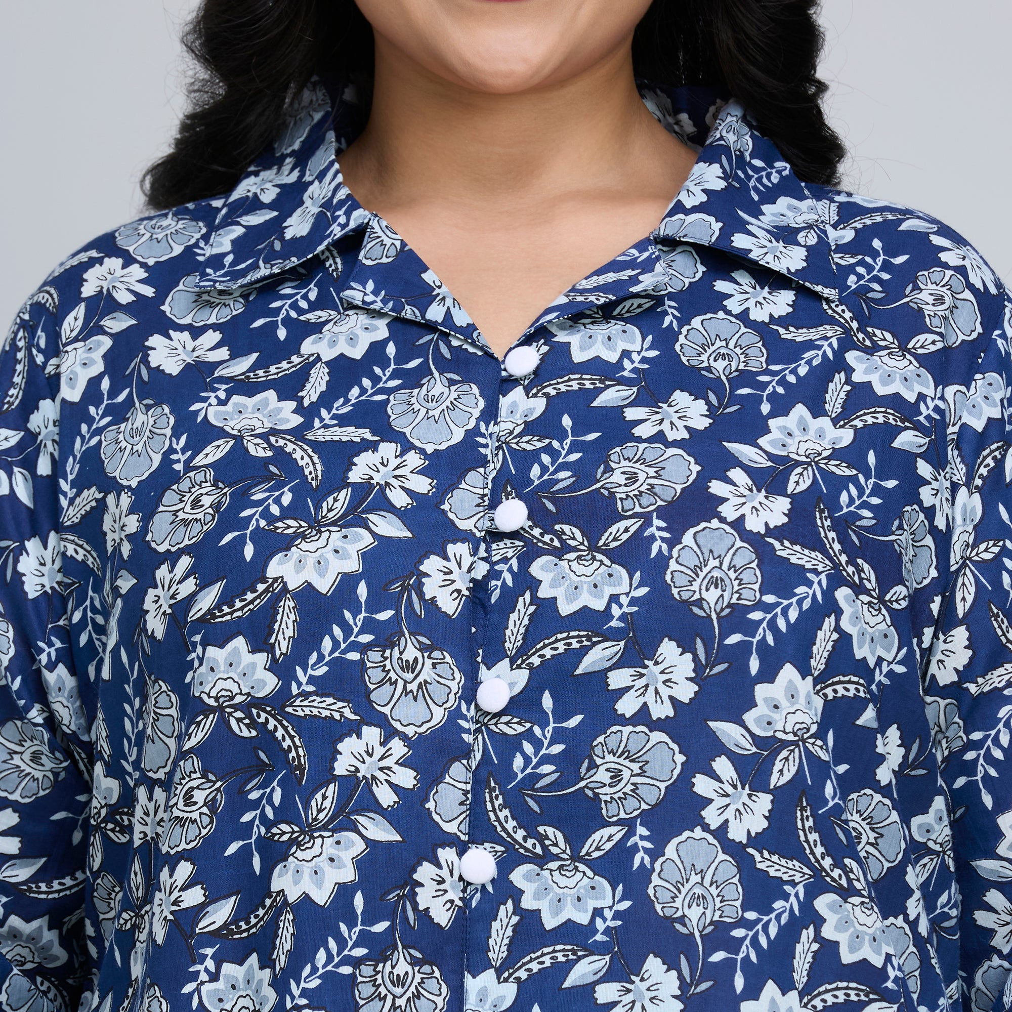 Plus Size Kurta | 2XL-8XL | 100% Cotton | Indigo