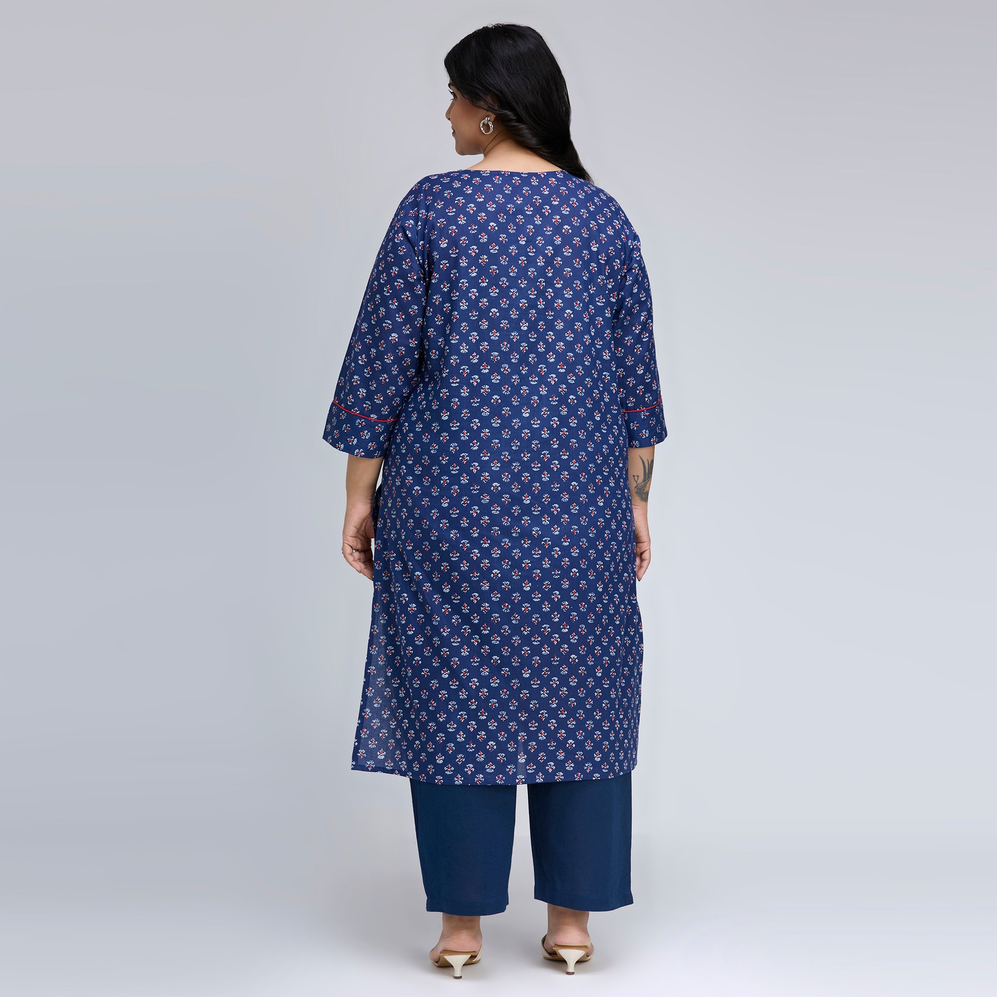 Plus Size Kurta | 2XL-8XL | 100% Cotton | Indigo