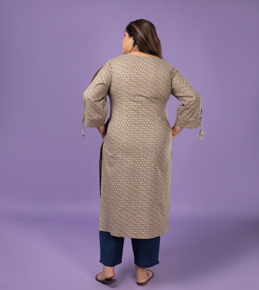 Plus Size Kurta | XL - 7XL | 100% Cotton | Mustard