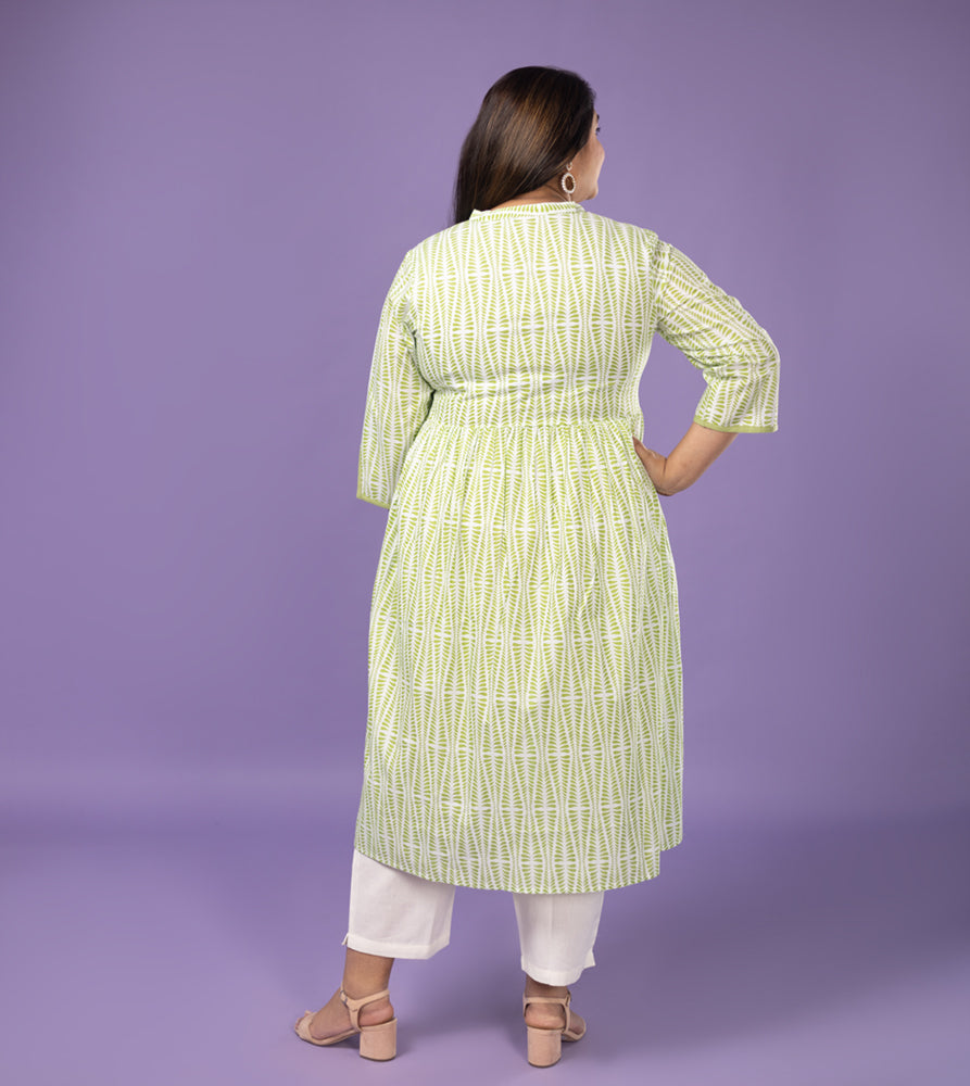 Plus Size Kurta | XL - 7XL | 100% Cotton | Green