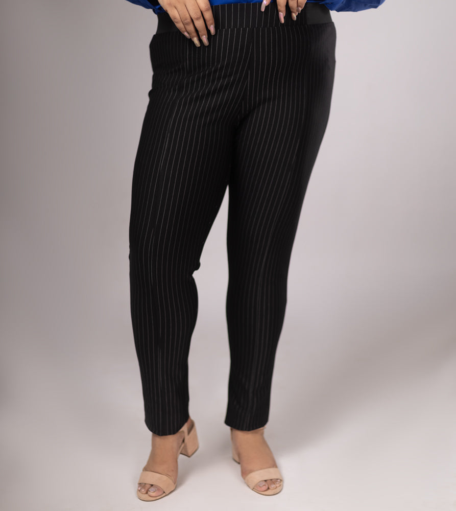 Sizeupp | Plus Size  Jeggings For Women | 2XL - 8XL |  | Stripe | Black