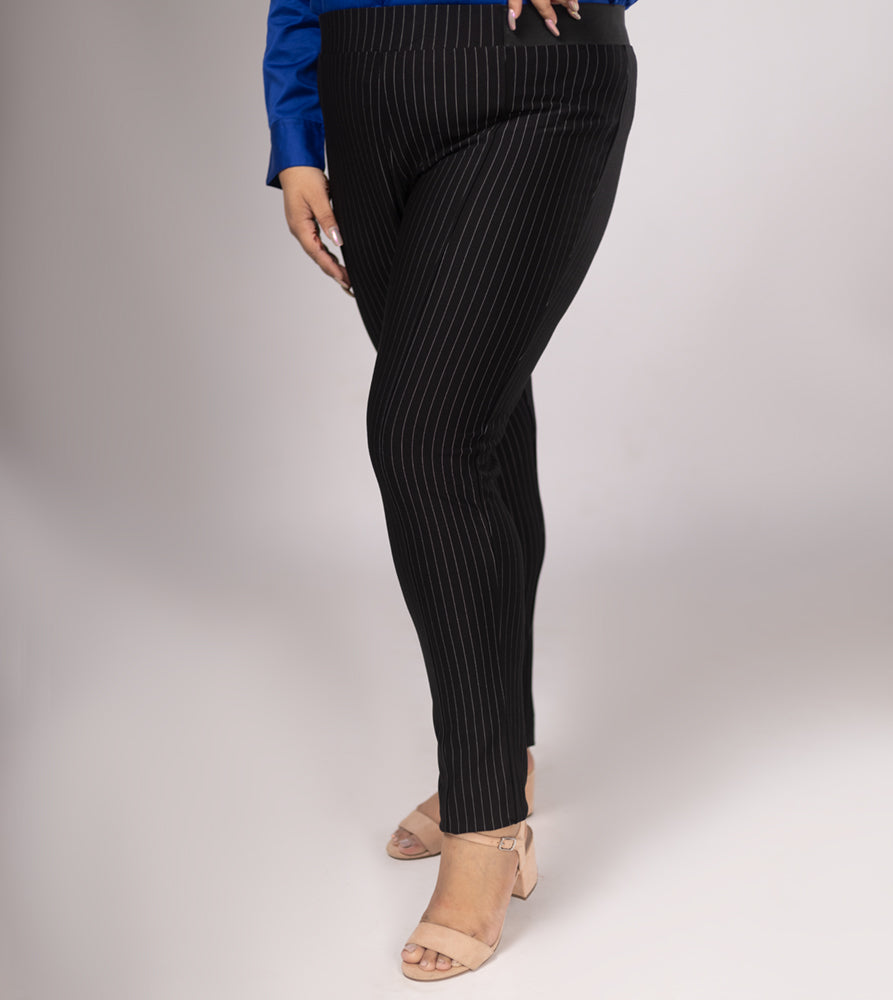 Sizeupp | Plus Size  Jeggings For Women | 2XL - 8XL |  | Stripe | Black