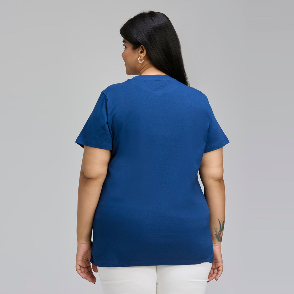 Plus Size Graphic T-Shirt | 2XL-8XL | 100% Cotton | Diesel Blue
