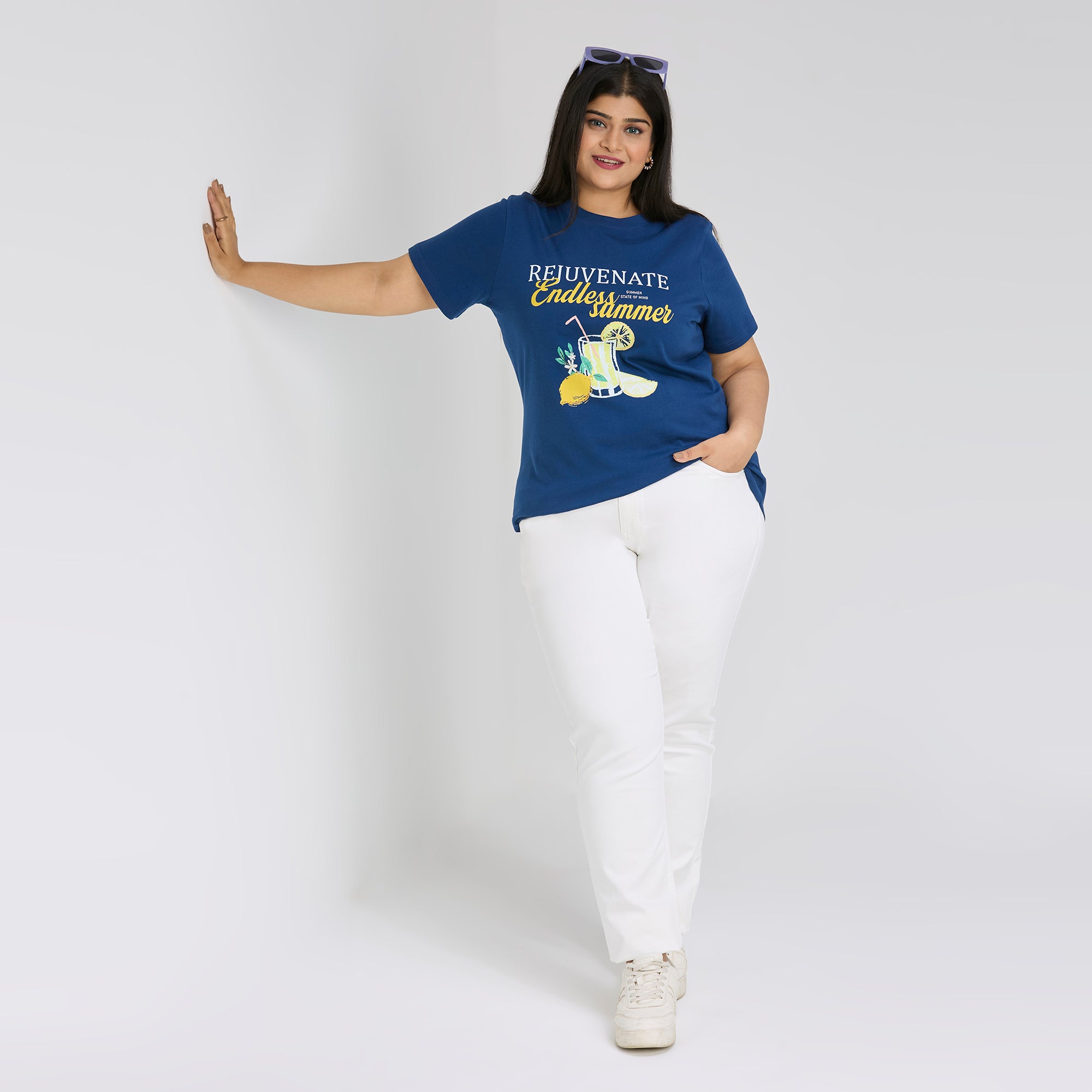 Plus Size Graphic T-Shirt | 2XL-8XL | 100% Cotton | Diesel Blue