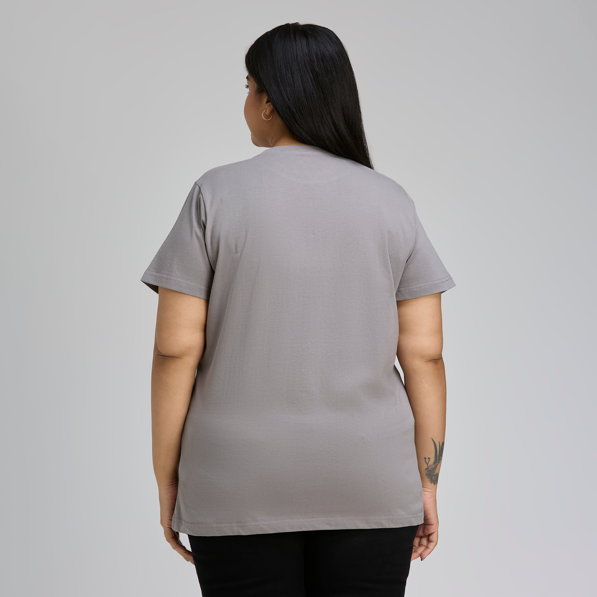 Plus Size Graphic T-Shirt | 2XL-8XL | 100% Cotton | Light Grey
