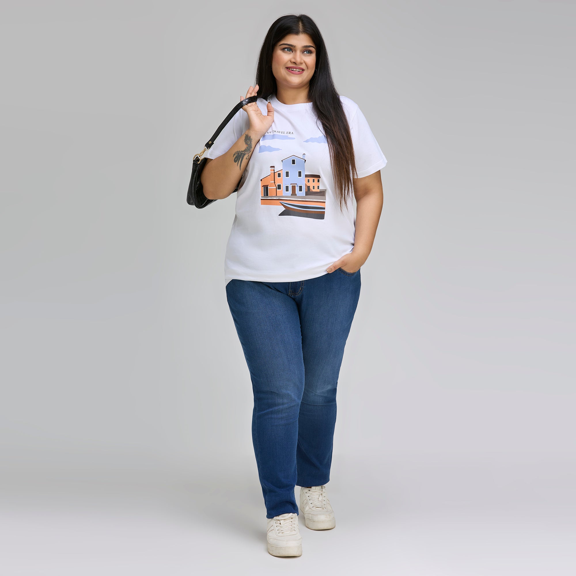 Plus Size Graphic T-Shirt | 2XL-8XL | 100% Cotton | White