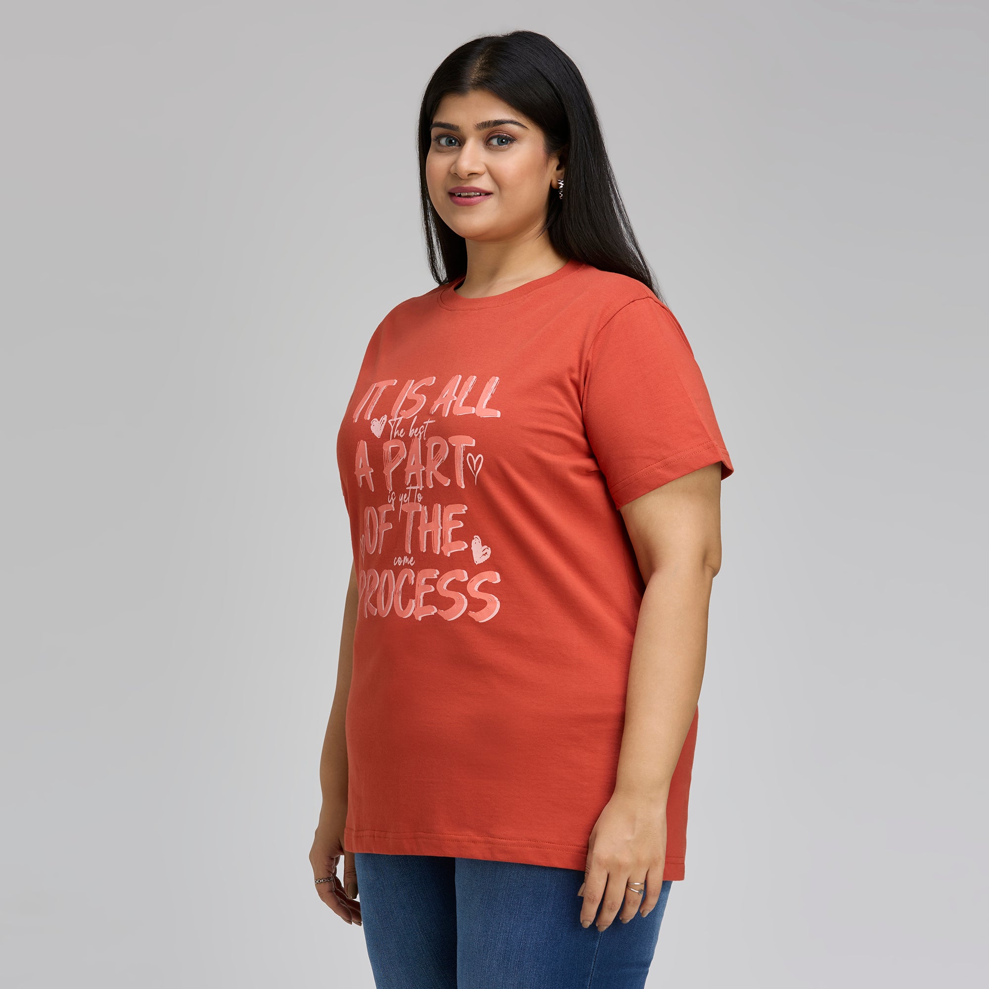 Plus Size Graphic T-Shirt | 2XL-8XL | 100% Cotton | Rust