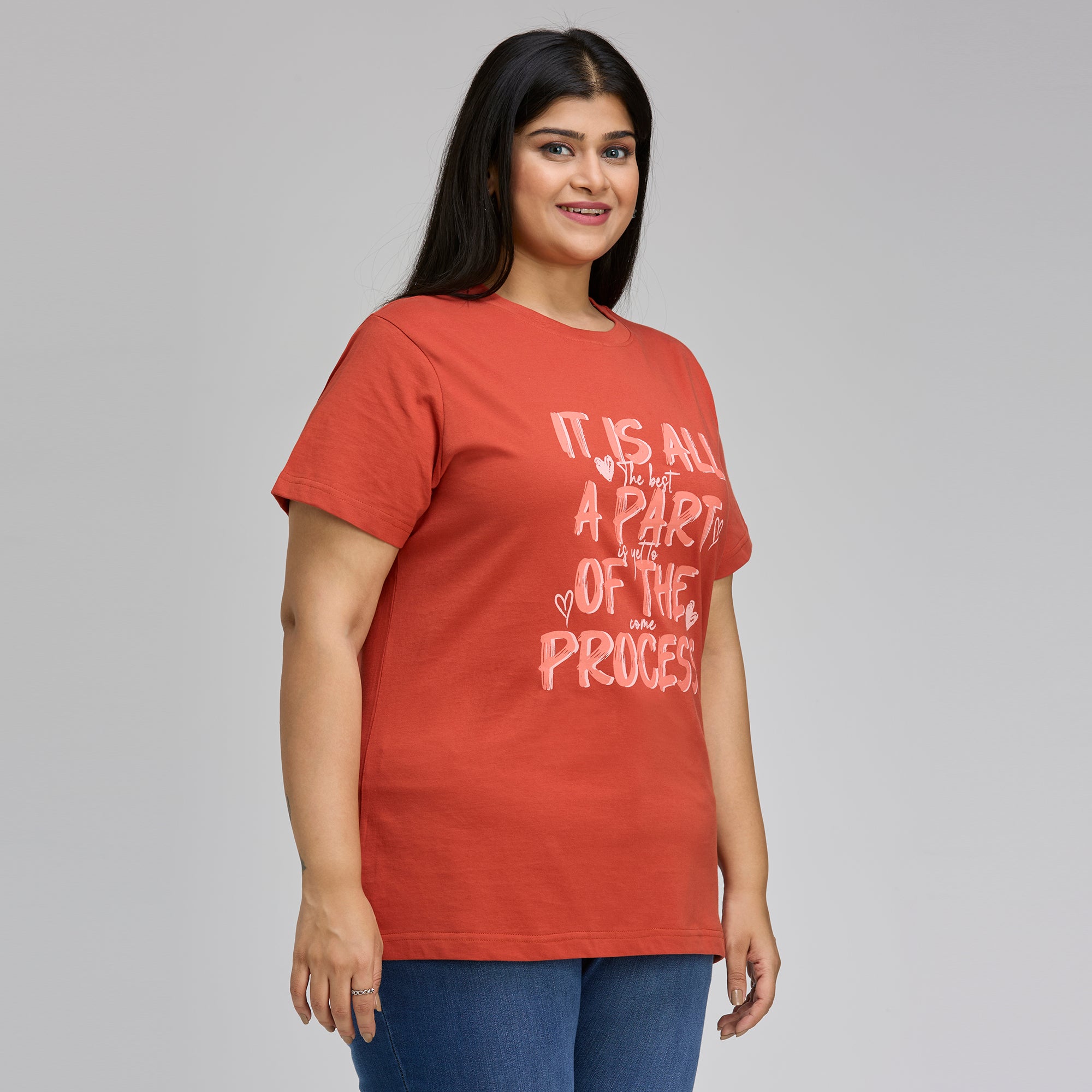 Plus Size Graphic T-Shirt | 2XL-8XL | 100% Cotton | Rust