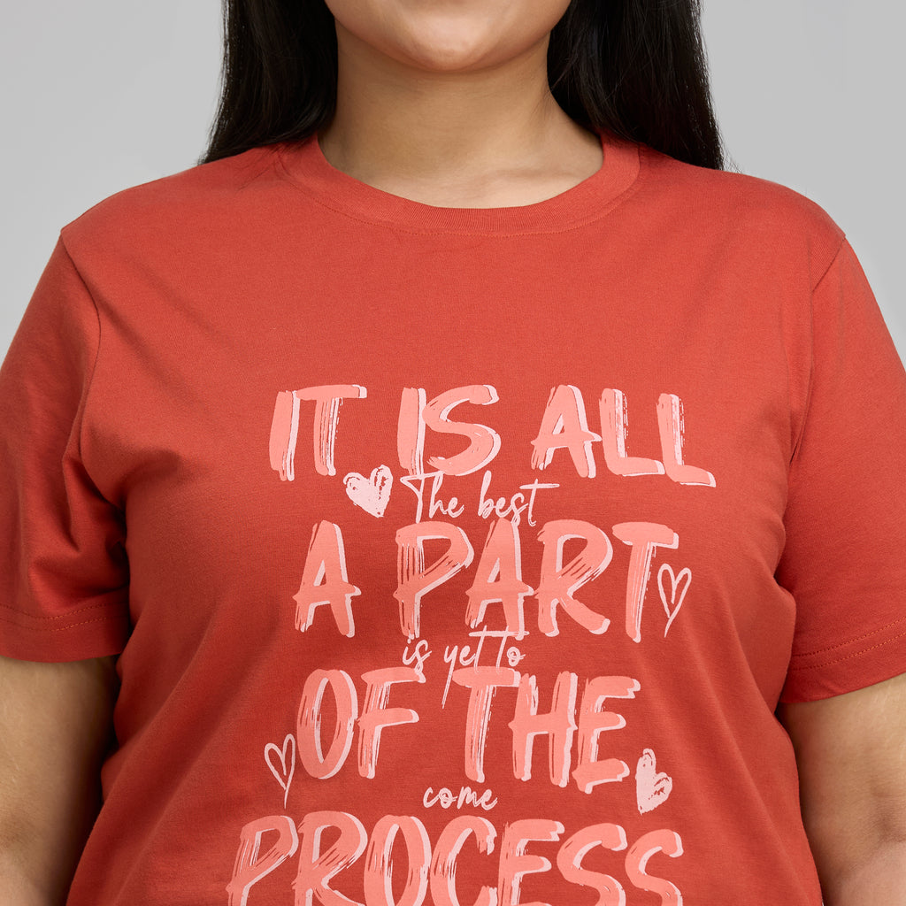 Plus Size Graphic T-Shirt | 2XL-8XL | 100% Cotton | Rust