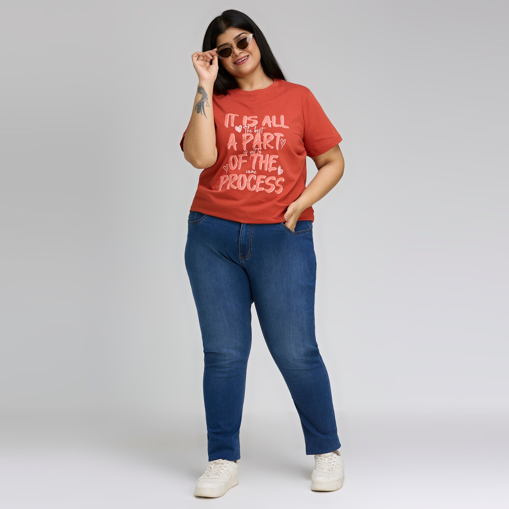 Plus Size Graphic T-Shirt | 2XL-8XL | 100% Cotton | Rust