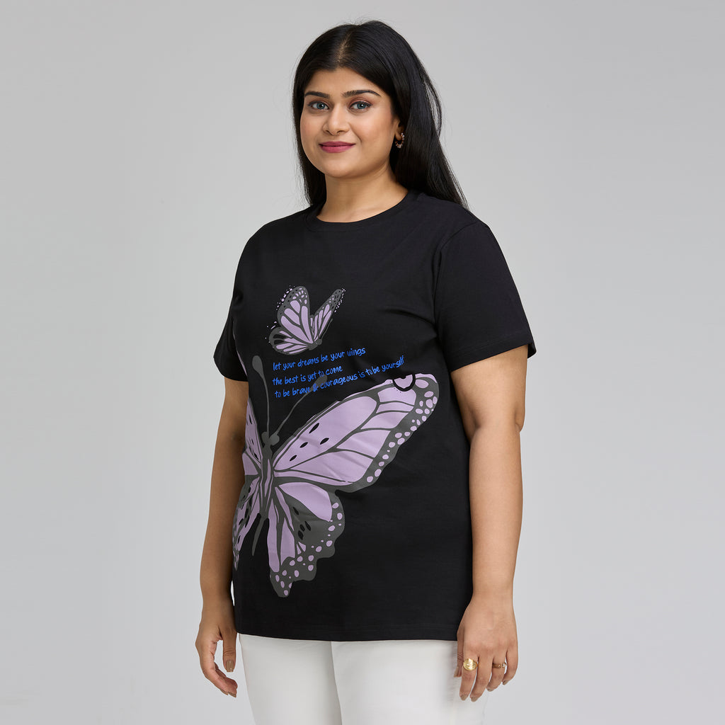 Plus Size Graphic T-Shirt | 2XL-8XL | 100% Cotton | Black