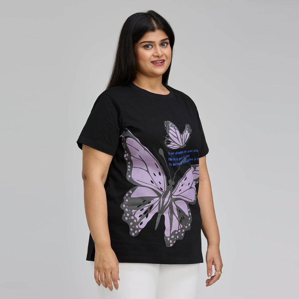 Plus Size Graphic T-Shirt | 2XL-8XL | 100% Cotton | Black
